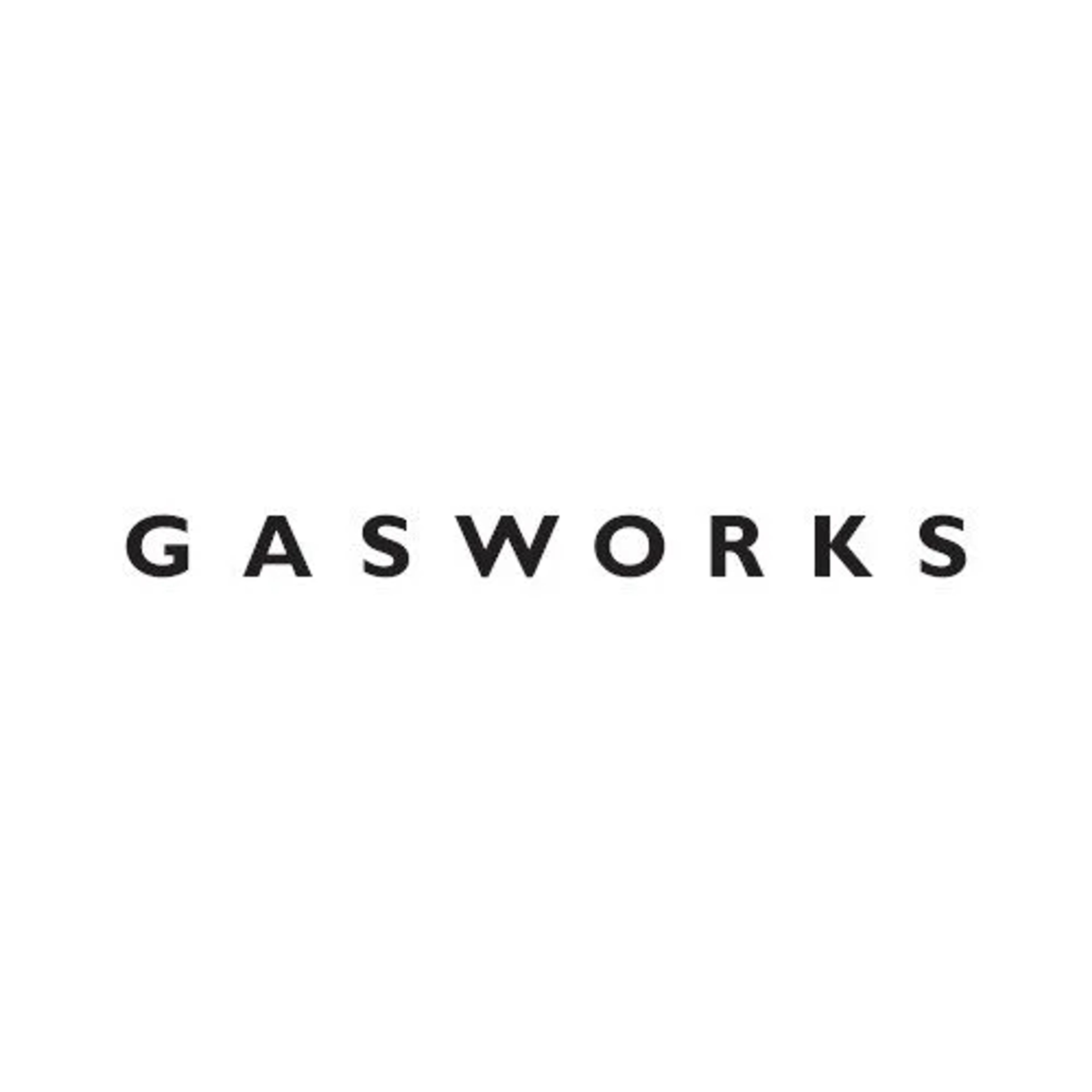 The word GASWORKS in black uppercase letters on a white background.