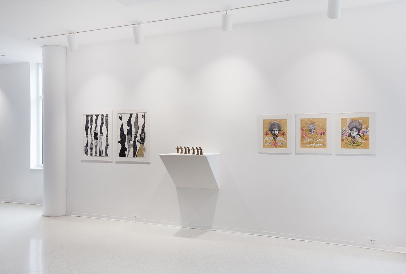 View of the exhibition Raíces y renacimiento: Mujeres Dominicanas en el Arte (Roots and Rebirth: Dominican Women in Art), at Hostos Center for the Arts and Culture (USA). Photo: courtesy of @404artcollection