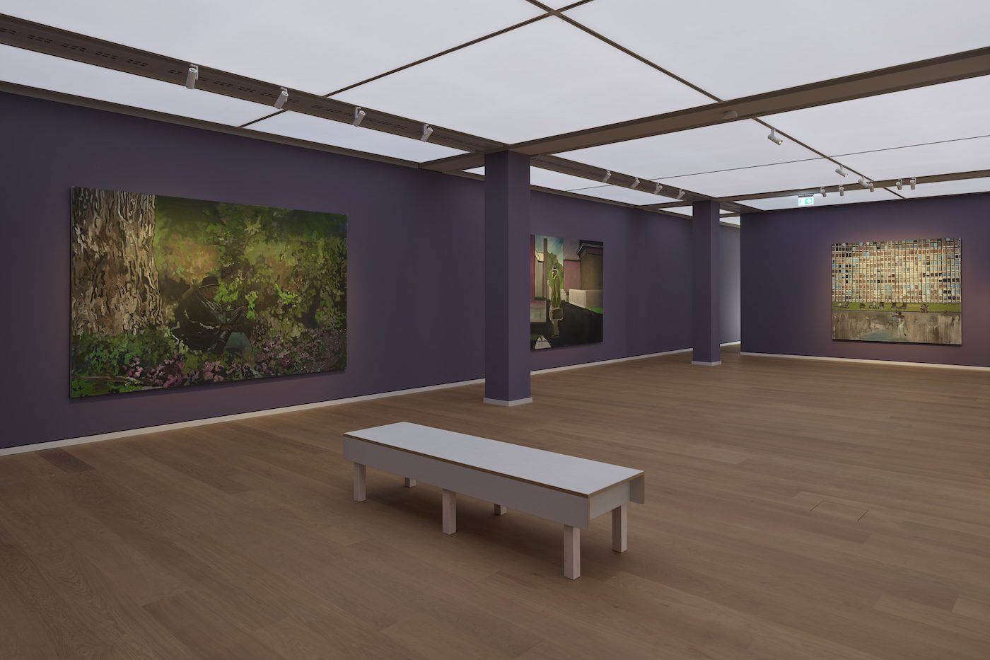Noah Davis, Installation view of the exhibition Noah Davis, DAS MINSK Kunsthaus in Potsdam 2024. © The Estate of Noah Davis. Courtesy The Estate of Noah Davis and David Zwirner, Photo: Ladislav Zajac.
