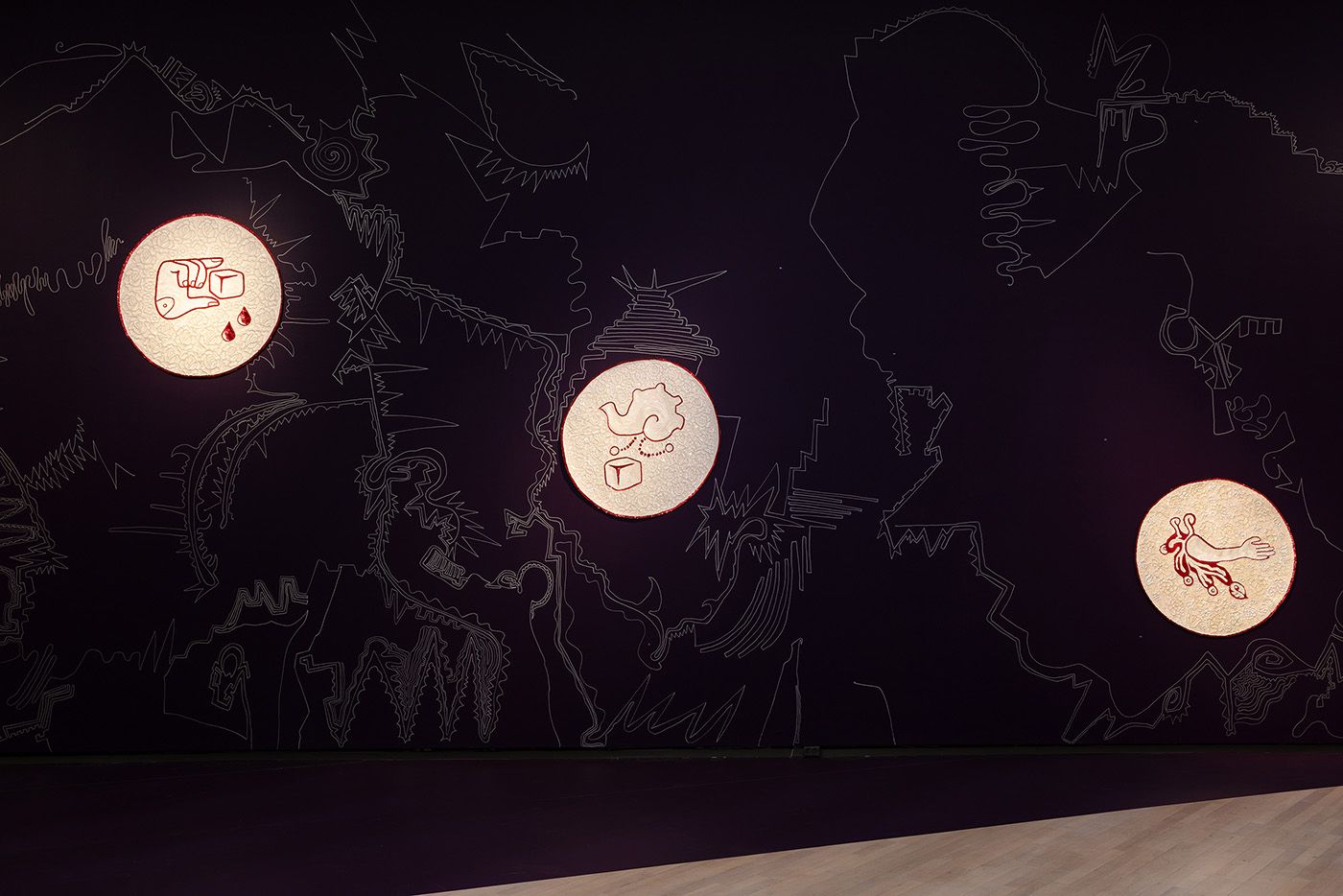 Guadalupe Maravilla, Embroderies at Henie Onstad Kunstsenter. Photo: Christian Tunge.