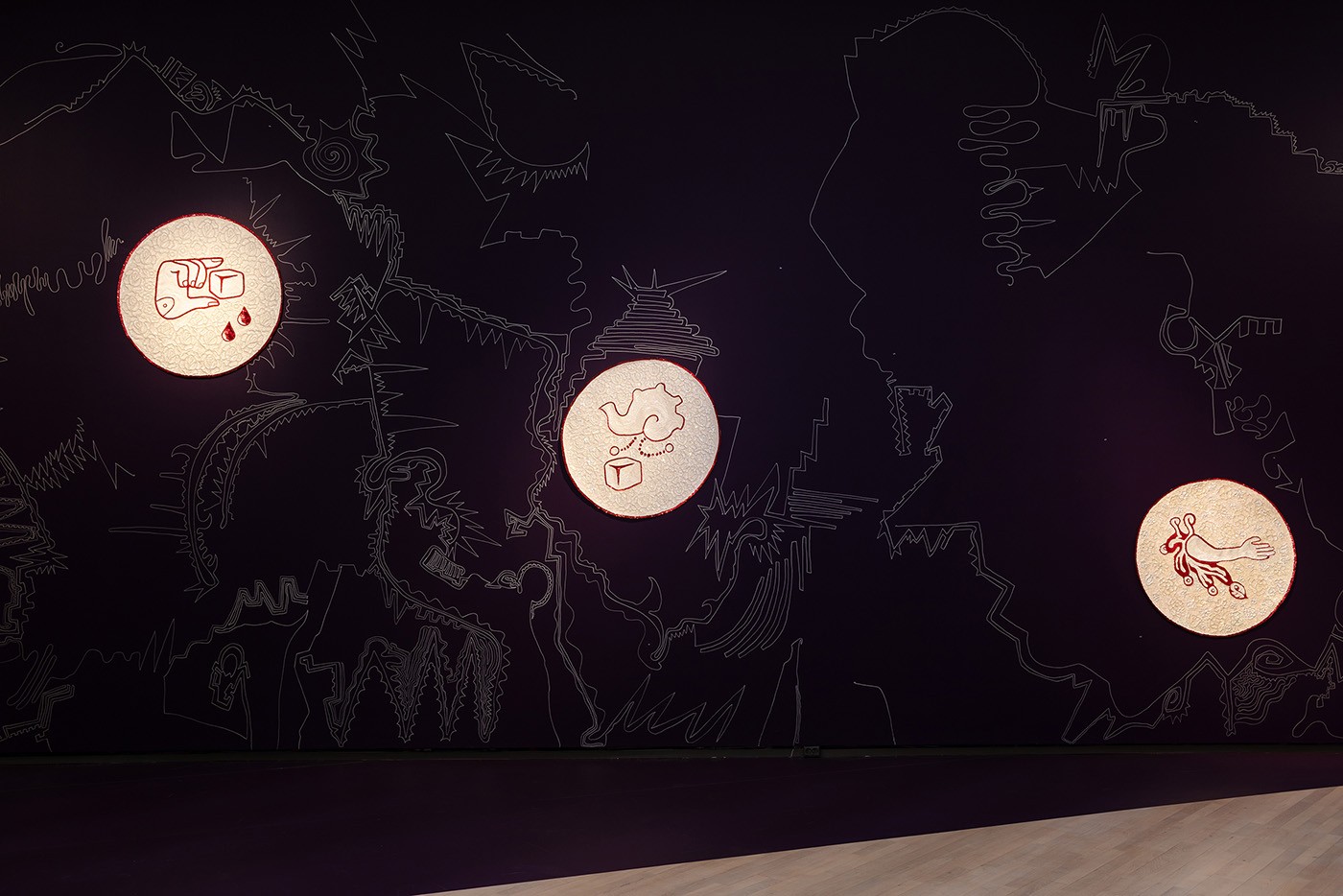 Guadalupe Maravilla, Embroderies at Henie Onstad Kunstsenter. Photo: Christian Tunge.