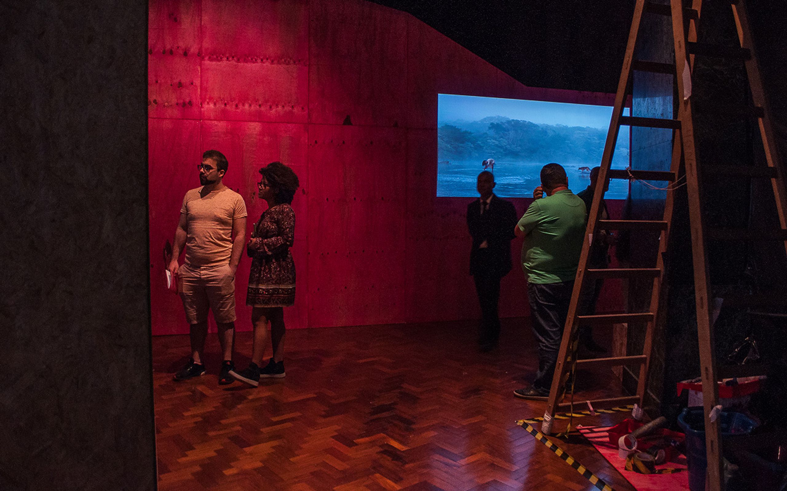 Interior of Negros Indícios Exhibition, Caixa Cultural, São Paulo, 2017. Photo: Barbara Cunha
