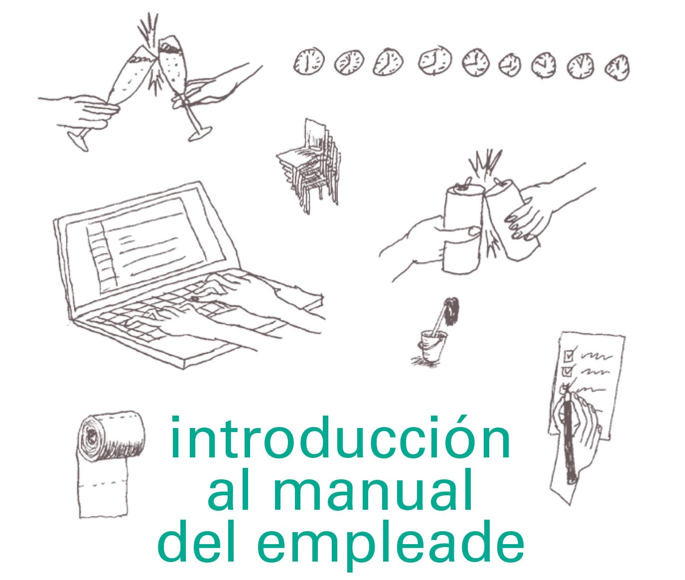 Details of the cover of "Introduction to the employee manual".