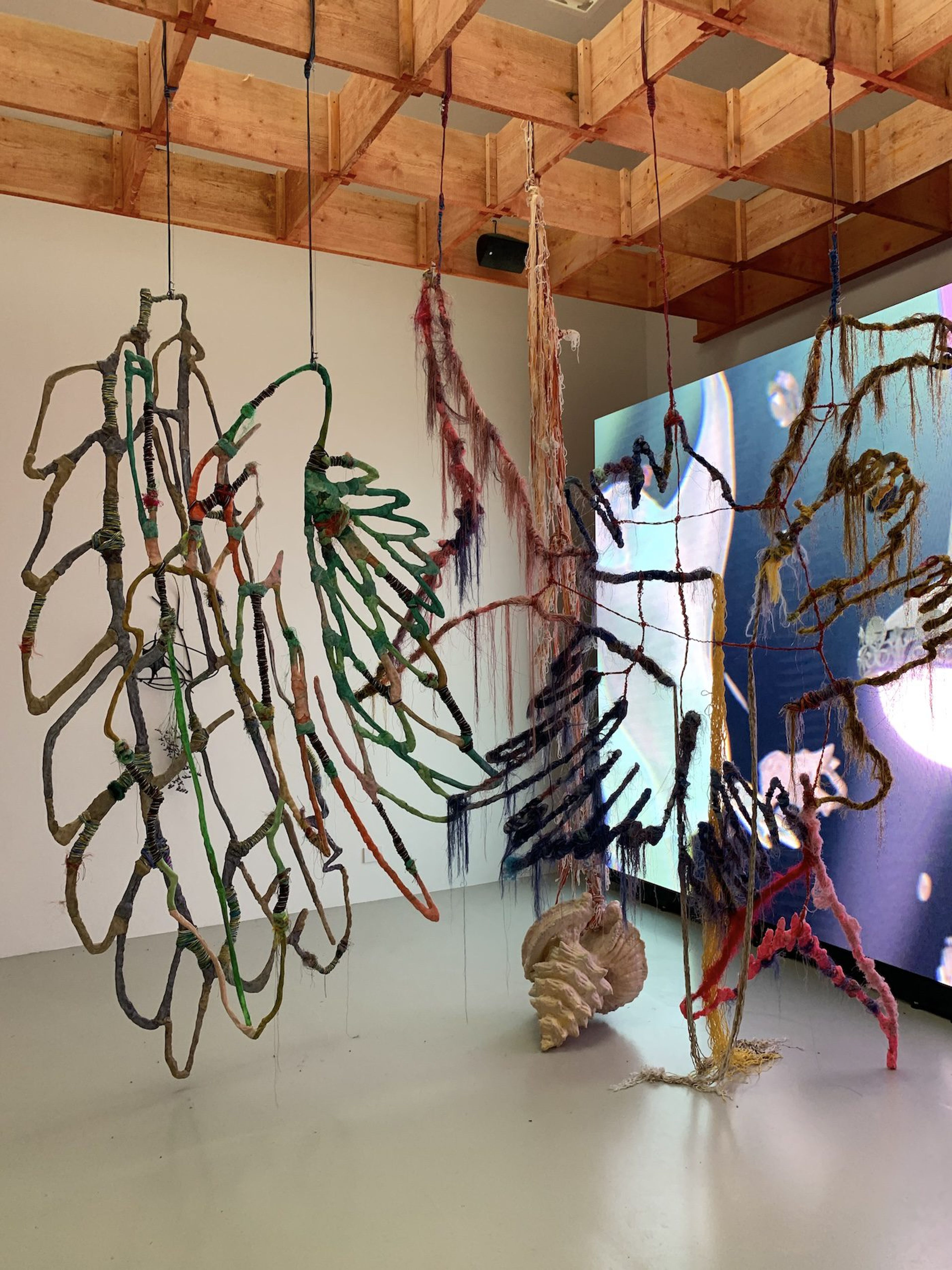 Julien Creuzet. Installation View of National Pavilion of France, 60th Venice Biennale. Photo: C&amp;