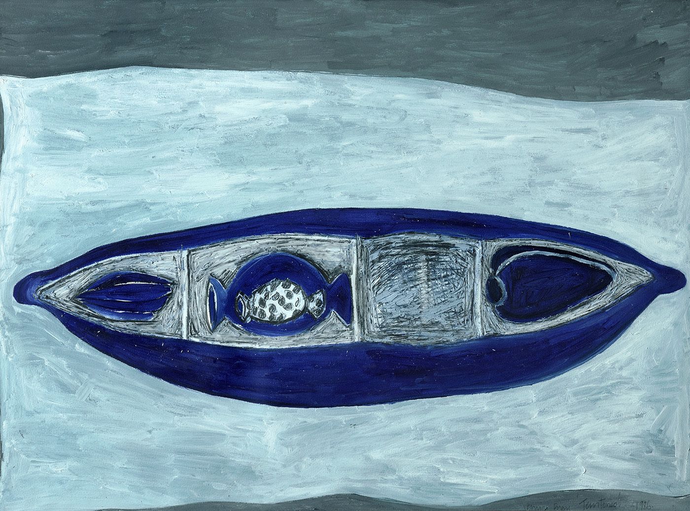 Veronica Ryan, Territories, 1986. Oil and graphite on paper, 21 4/15 x 29 2/15 inches (54.0 x 74.0 cm) [VR 1]. © Veronica Ryan. Courtesy of Paula Cooper Gallery. Photo: Kettle’s Yard