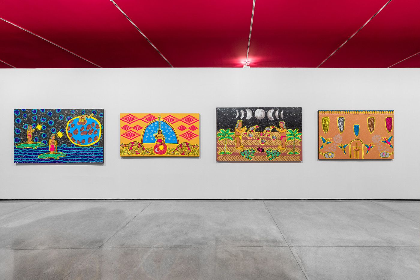 Works by Xadalu Tupã Jekupé, at the 37th Panorama of Brazilian Art at MAM São Paulo. Photo: Bruno Leão/Estúdio em Obra