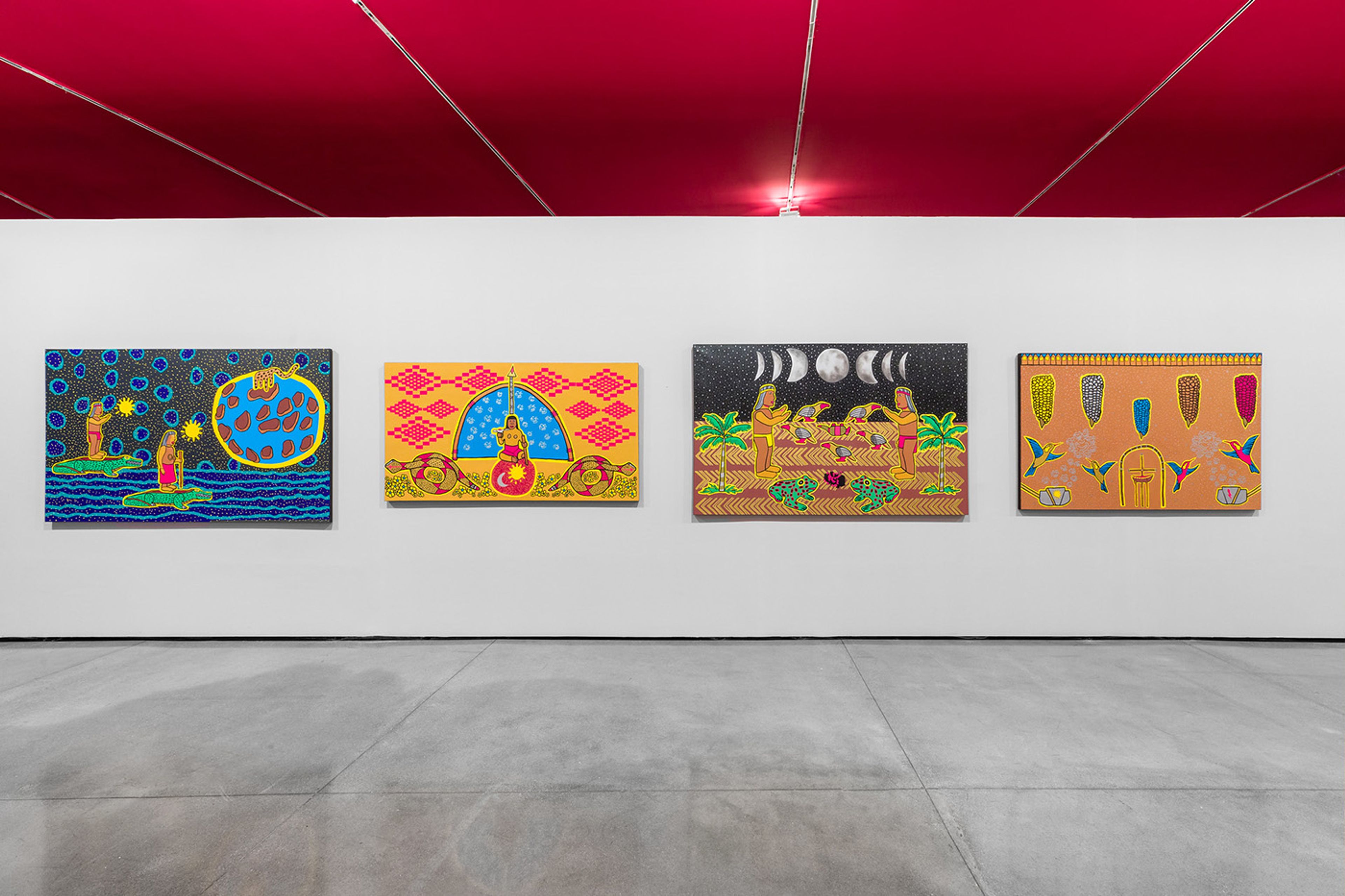 Works by Xadalu Tupã Jekupé, at the 37th Panorama of Brazilian Art at MAM São Paulo. Photo: Bruno Leão/Estúdio em Obra