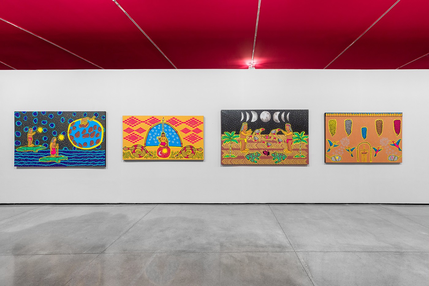 Works by Xadalu Tupã Jekupé, at the 37th Panorama of Brazilian Art at MAM São Paulo. Photo: Bruno Leão/Estúdio em Obra