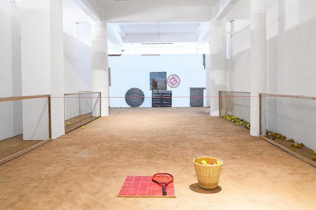 Mbaye Diop. Installation view of „Export-Import” featuring works by Younes Baba-Ali, Mbaye Diop, and Hamedine Kane. Photo: Morel Donou: Courtesy of Selebe Yoon.