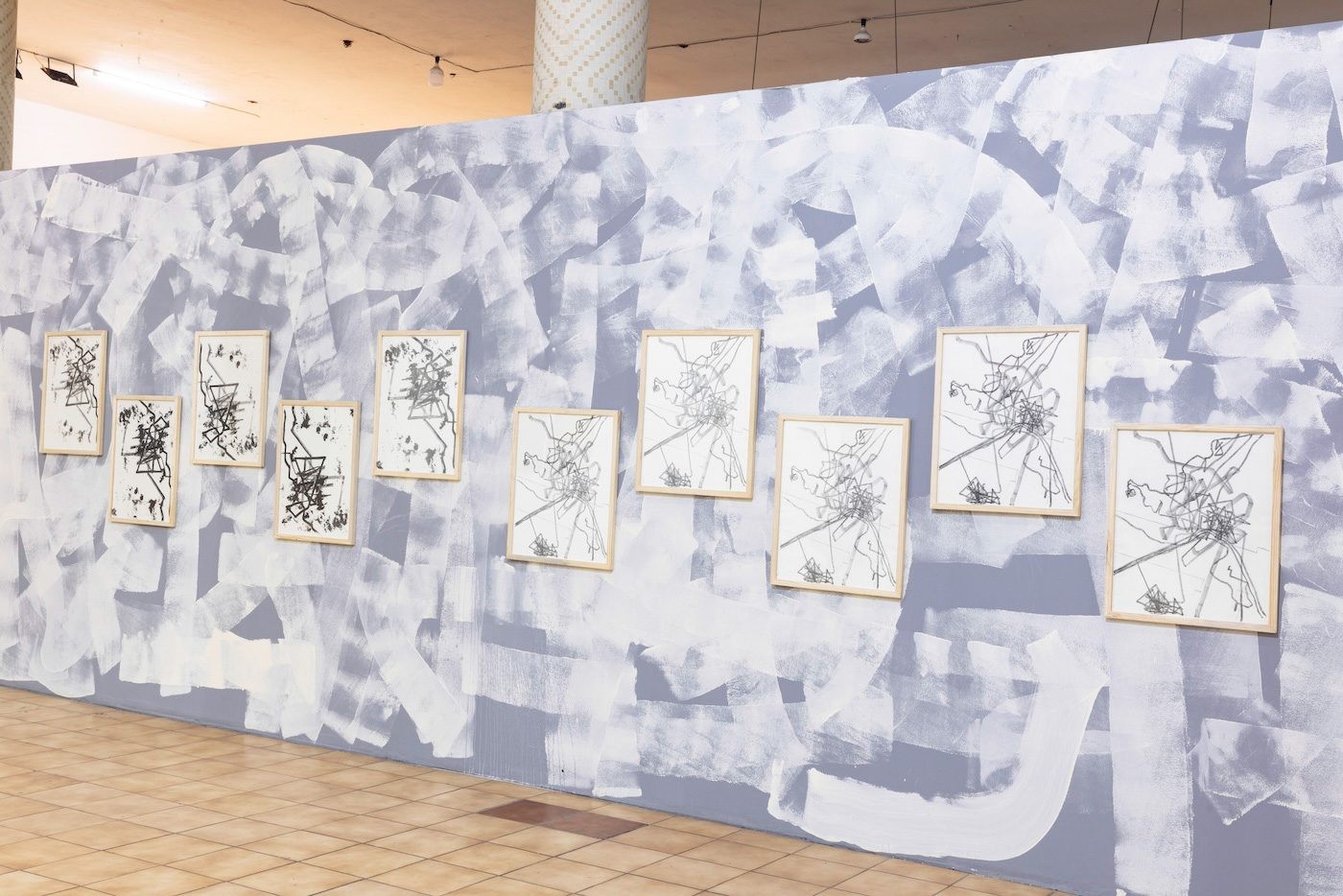 Installation View of “Elolo Bosoka: What he saw sees when he went goes strolling“ at Museum of Science and Technology (MST), Accra. September 12th – October 30th, 2024. Courtesy of the artist.