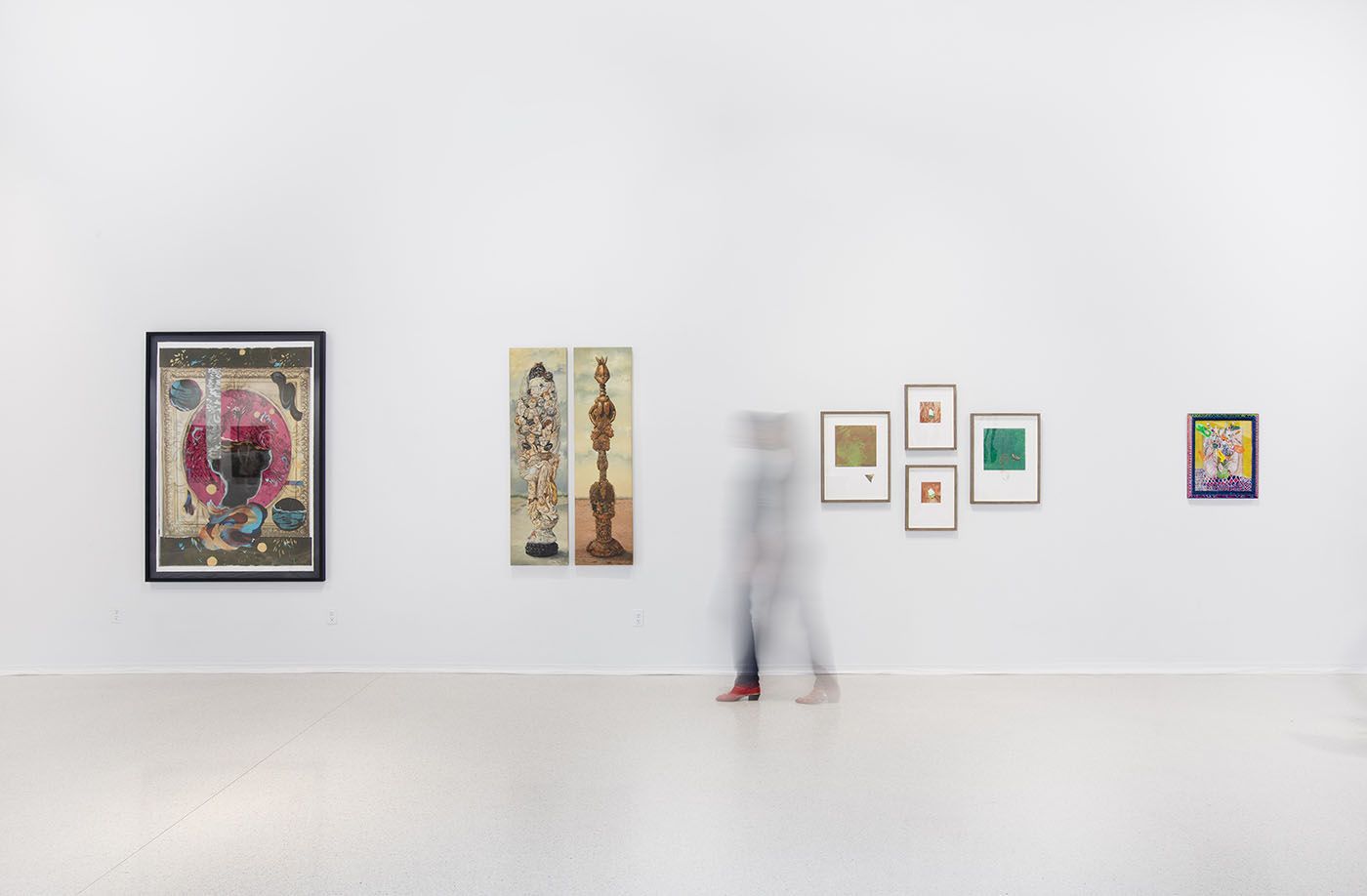 View of the exhibition Raíces y renacimiento: Mujeres Dominicanas en el Arte (Roots and Rebirth: Dominican Women in Art), at Hostos Center for the Arts and Culture (USA). Photo: courtesy of @404artcollection