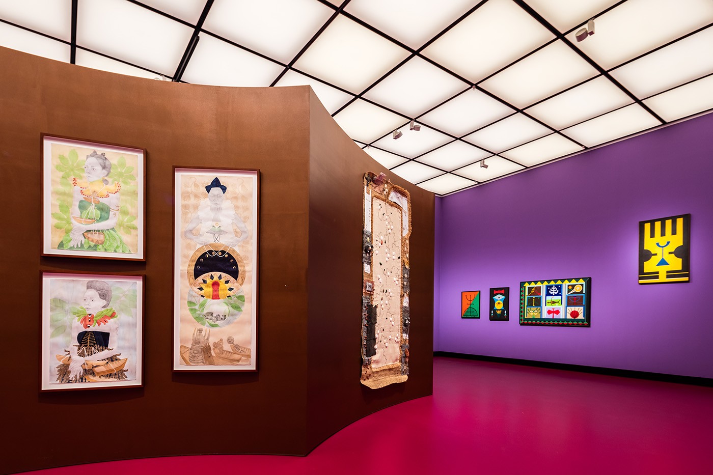 Installation view of the exhibition O Quilombismo: Of Resisting and Insisting. Of Flight as Fight. Of Other Democratic Egalitarian Political Philosophies, Haus der Kulturen der Welt (HKW), 2023. Photo: Laura Fiorio/HKW