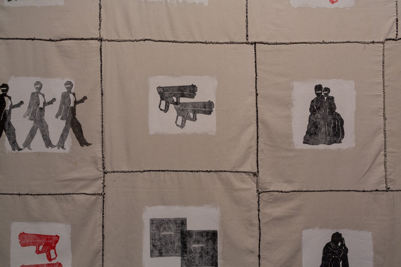 Rosana Paulino, Tecido social. Exhibition Somos todxs negrxs?, Videobrasil, São Paulo, 2017.