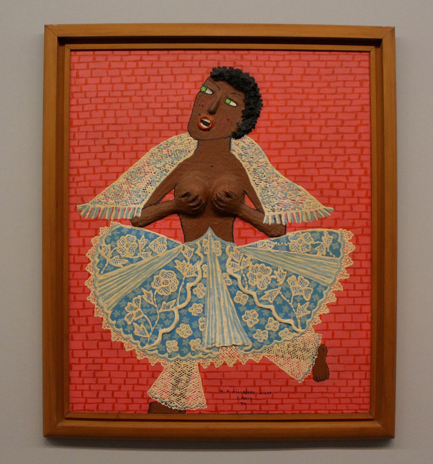 Yemanjá holding her breasts, 1974. Irapoan Cavalcanti