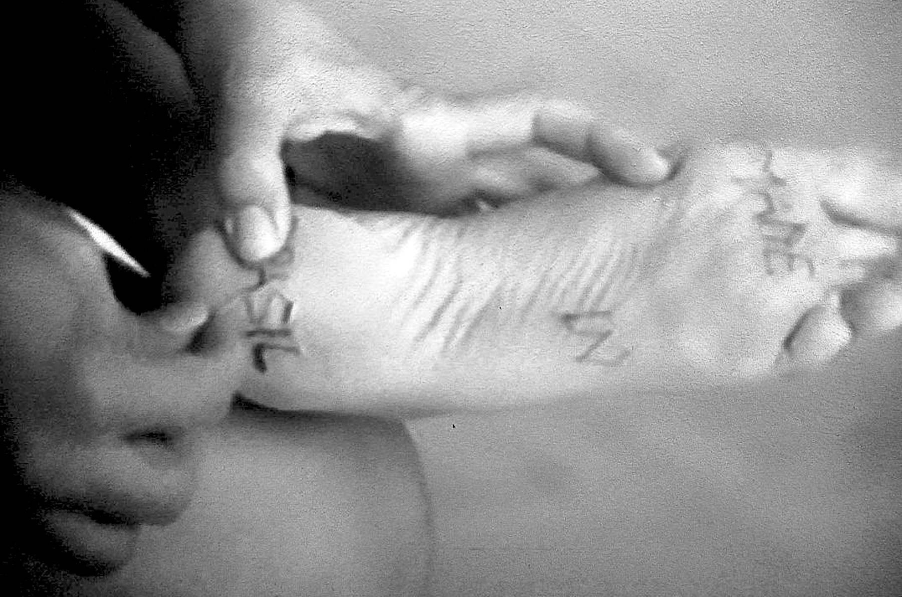 Leticia Parente, Marca registrada, 1975. Video, black and white. Private collection, courtesy Galeria Jaqueline Martins. Artwork © the artist.