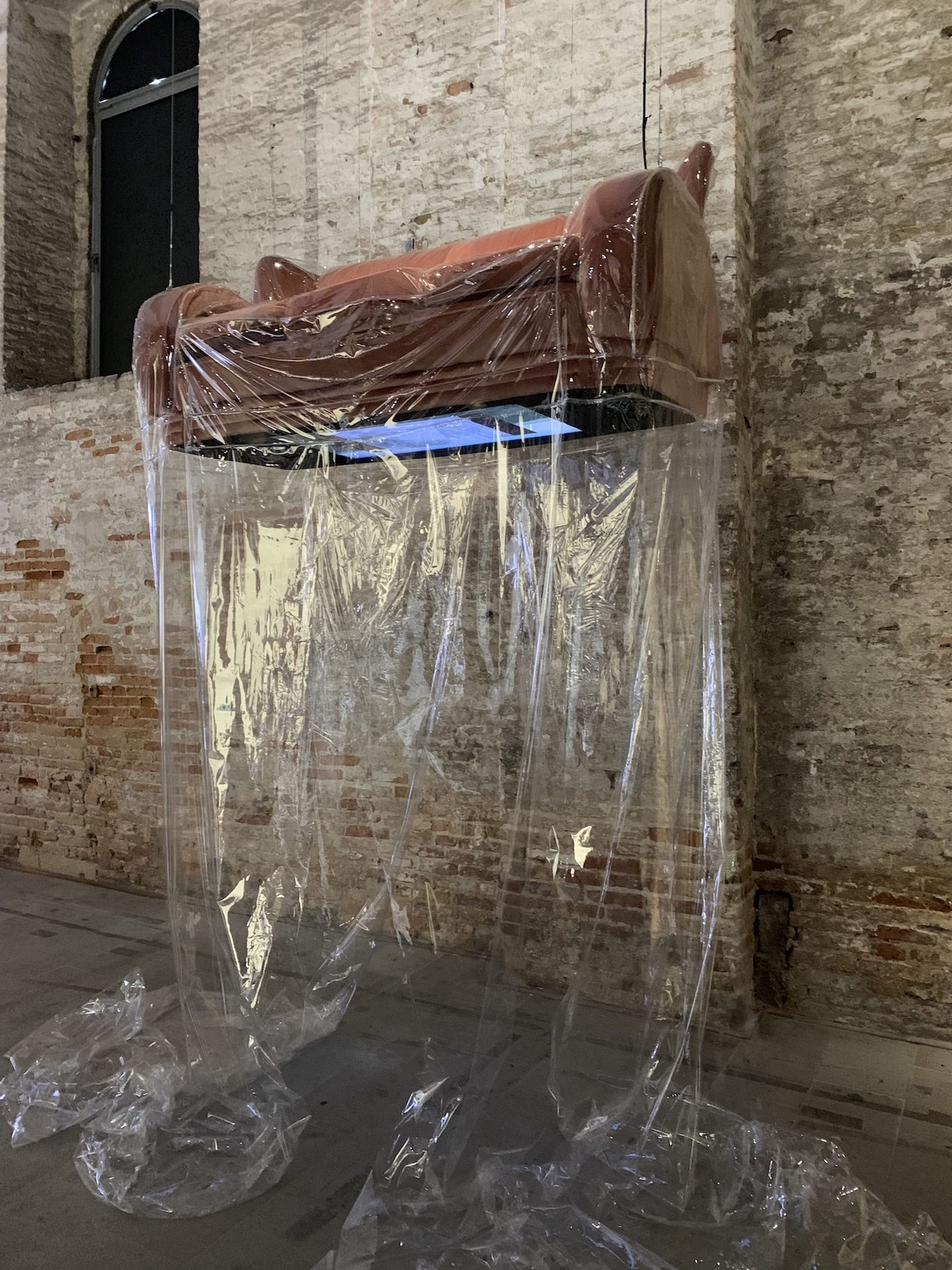 Sondra Perry, Lineage for a Phantom Zone, 2020-2022. Installation View of “The Milk of Dreams” at Arsenale. Photo: C&