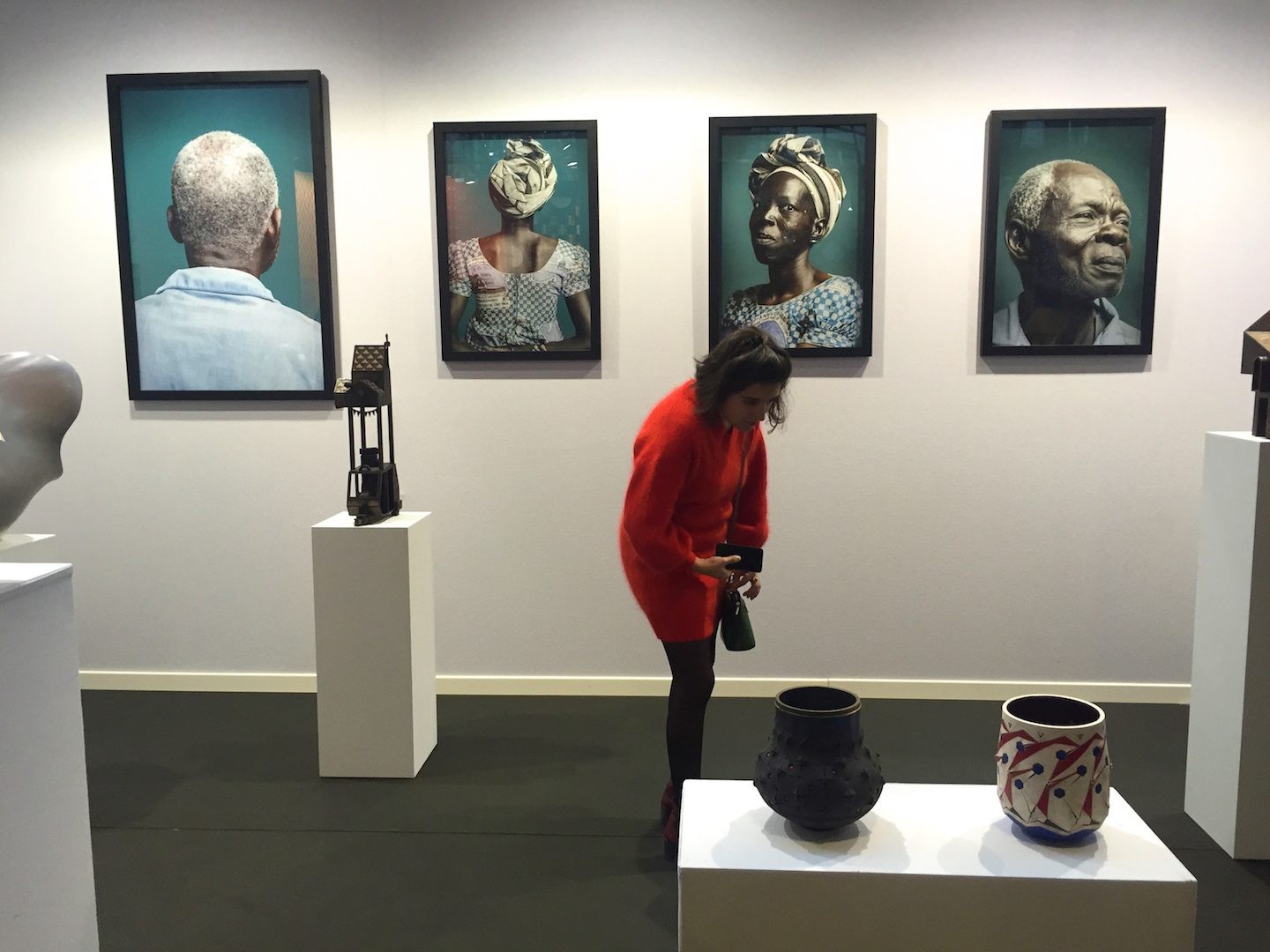 Installation view 50 Goldborne Gallery with photos by Joana Choumali. Photo: Camilla Péus