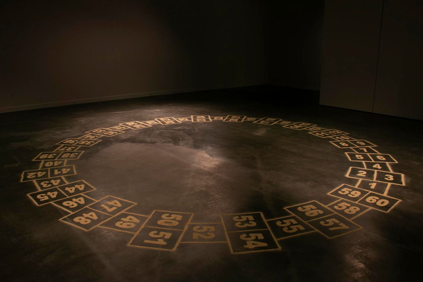 Mariana Ramos Ortiz, La Peregrina, sand, 180" x 180". Courtesy of the artist.