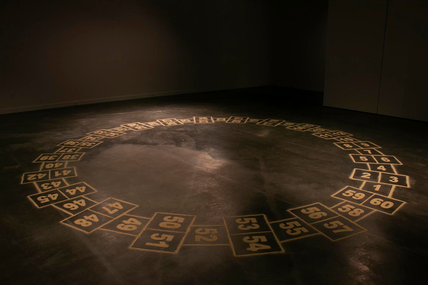 Mariana Ramos Ortiz, La Peregrina, sand, 180" x 180". Courtesy of the artist.