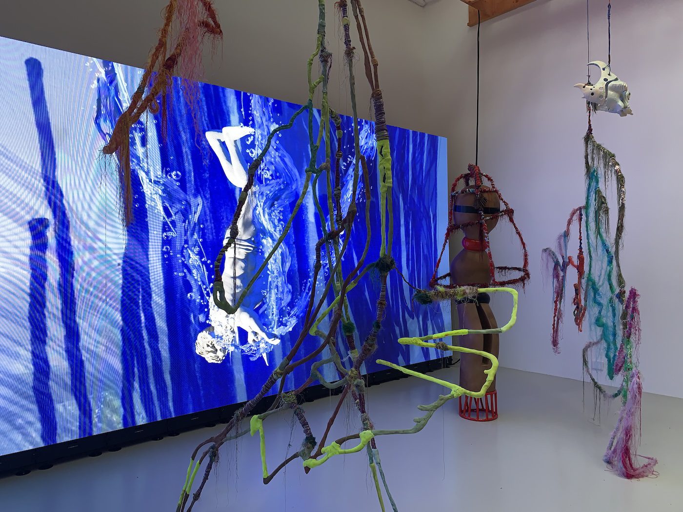 Julien Creuzet. Installation View of National Pavilion of France, 60th Venice Biennale. Photo: C&amp;