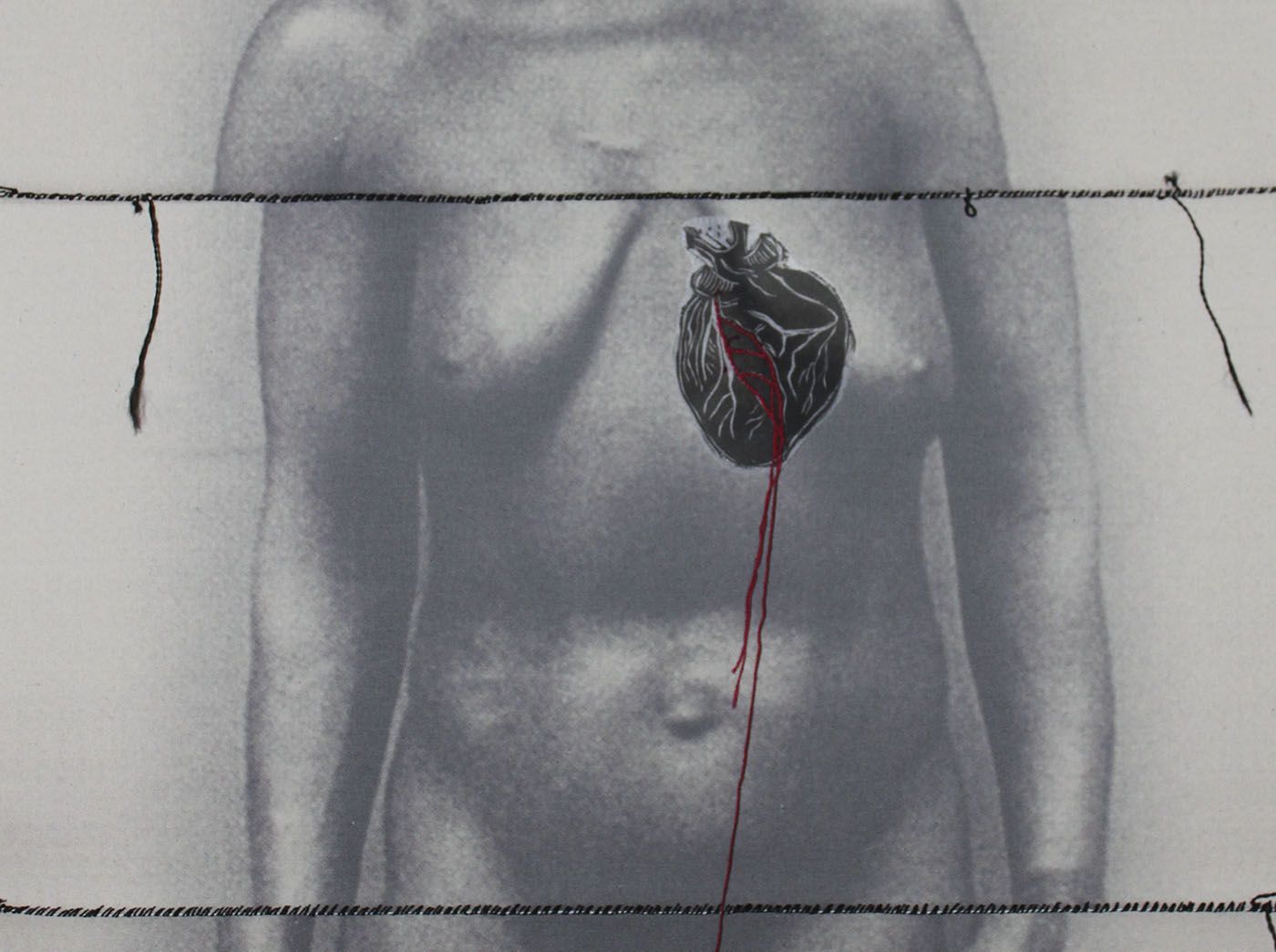 Rosana Paulino, Detail of “Settlement”, 2013. Private collection. Photo: Isabella Matheus / Pinacoteca.