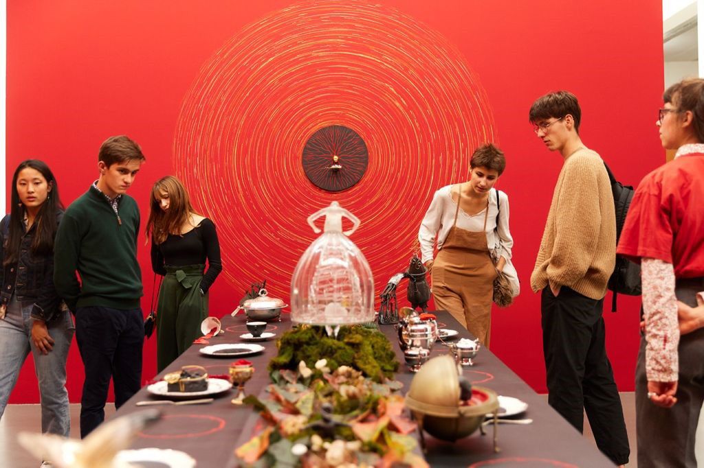 Jasmine Thomas Girvan, Bathed in Sacred Fire, Installation Dreaming Backwards with Students, 2021. Photo: Kunstinstituut Melly