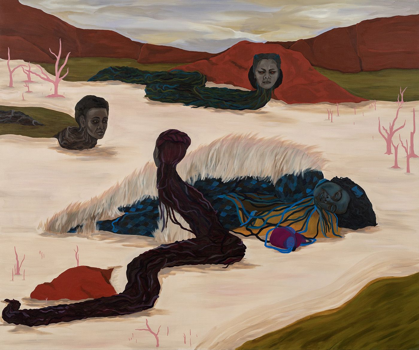 Tessa Mars, Pitit Ayida (Daughter of Ayida), acrylic on canvas, 150 cm x 180 cm, 2023. Photo: Deniz Güzel