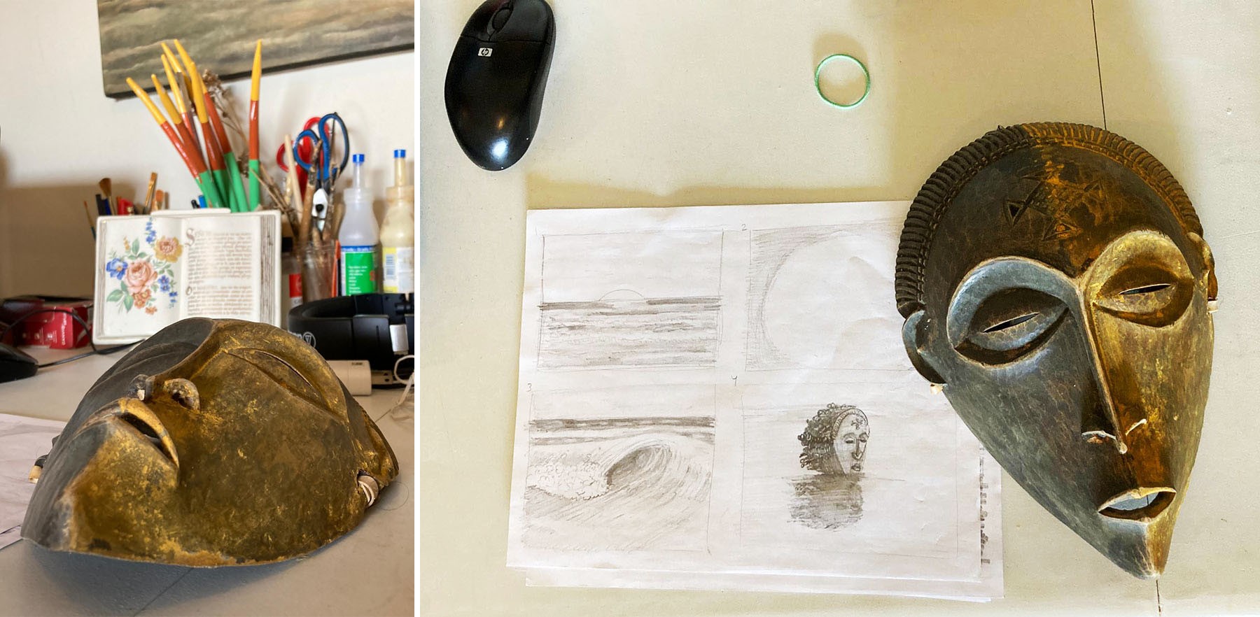 Julianny Ariza Vólquez, drafts of “Aquellas tres mareas”, 2023. Directed by Julianny Ariza Vólquez and Jeremy García. Cinematography: Nana Báez.