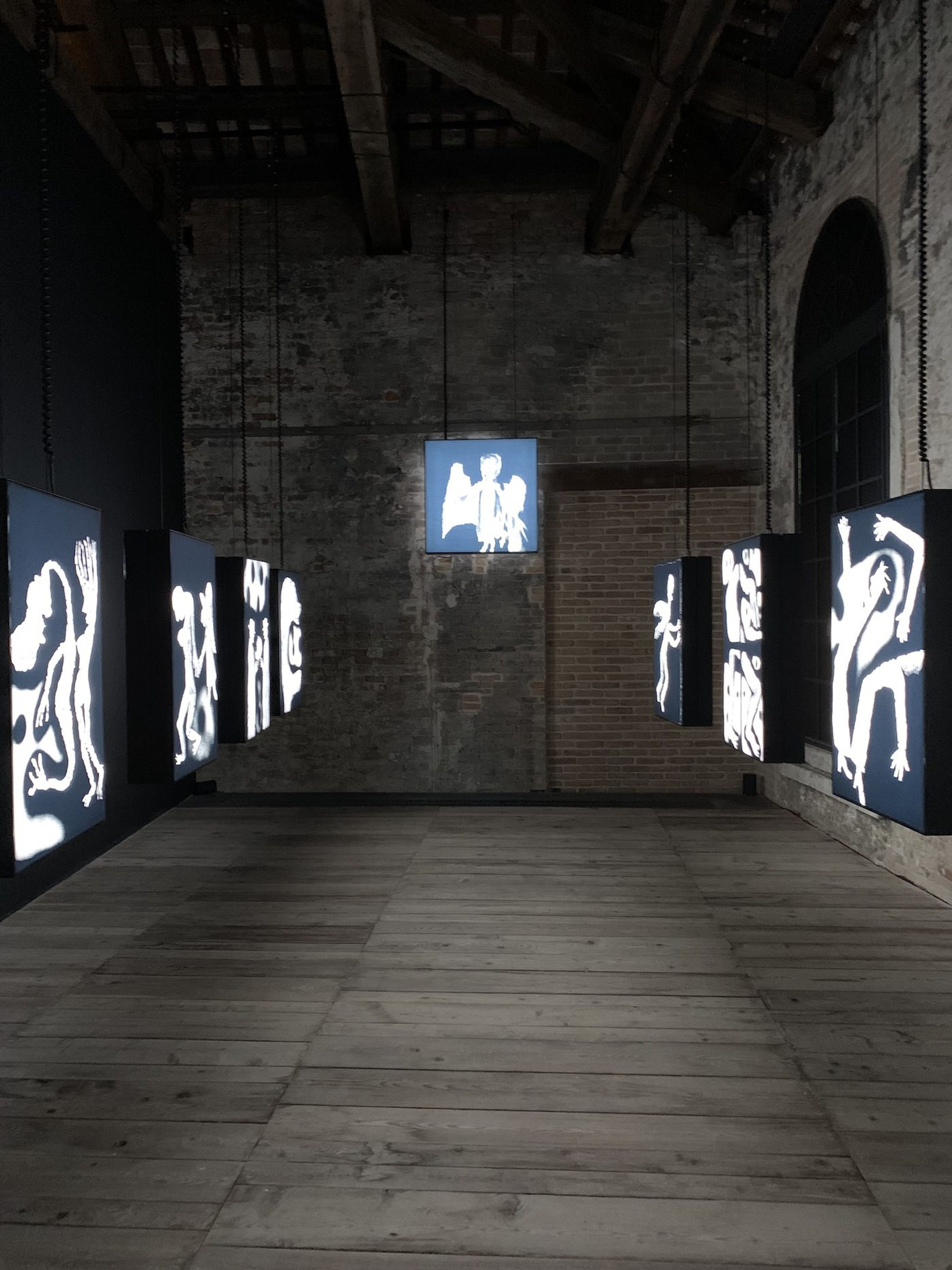 Roger Ballon, The Theater of the Apparitions, 2022. Installation View of the South Africa Pavilion at the 59th Venice Biennale. Photo: C&amp;