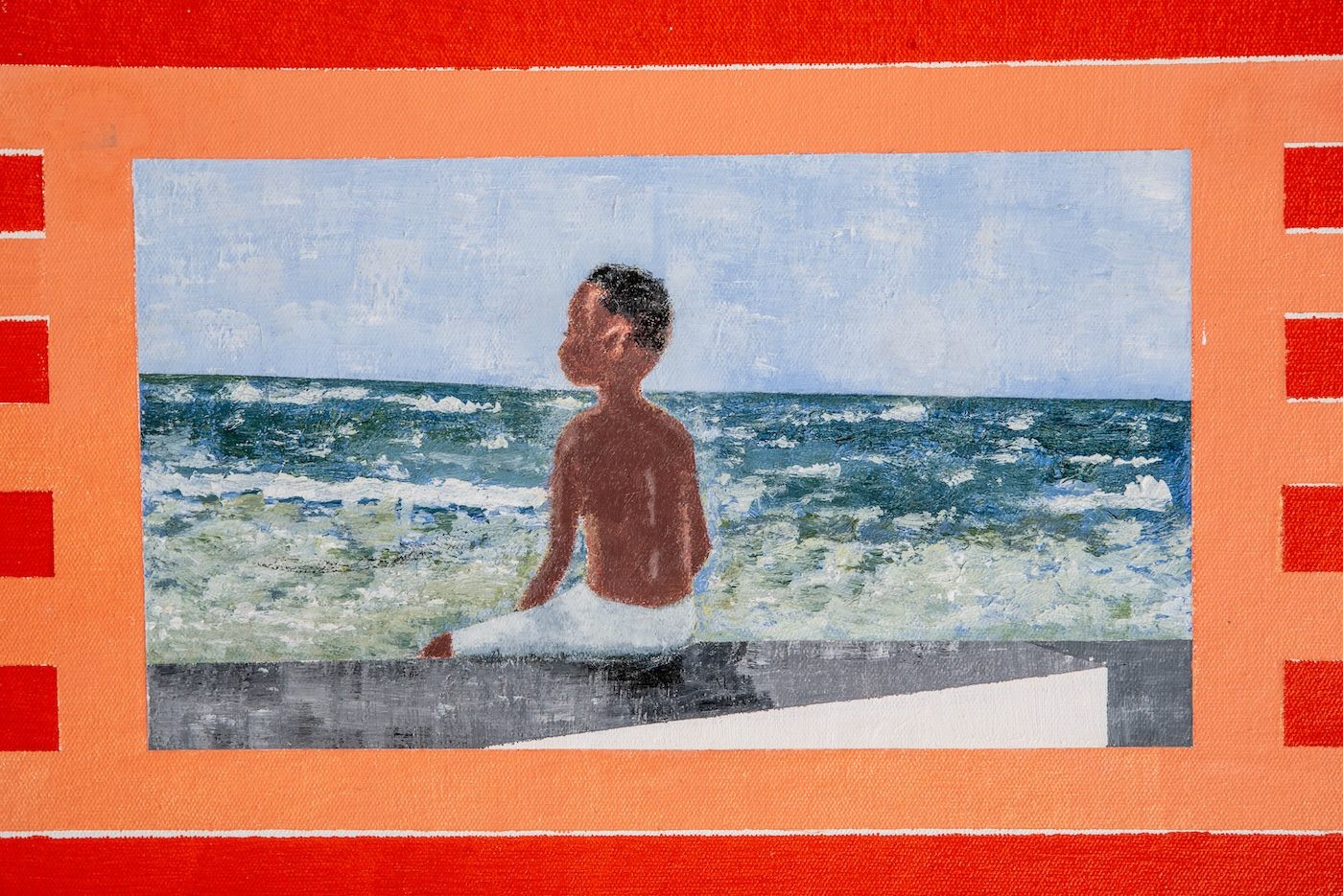 Dan ‘Ngaara’ Ngalamulume, Skydream III, 2023, (detail) at Silent Invasions: The Art of Material Hacking. Photo: Atiko Anthony