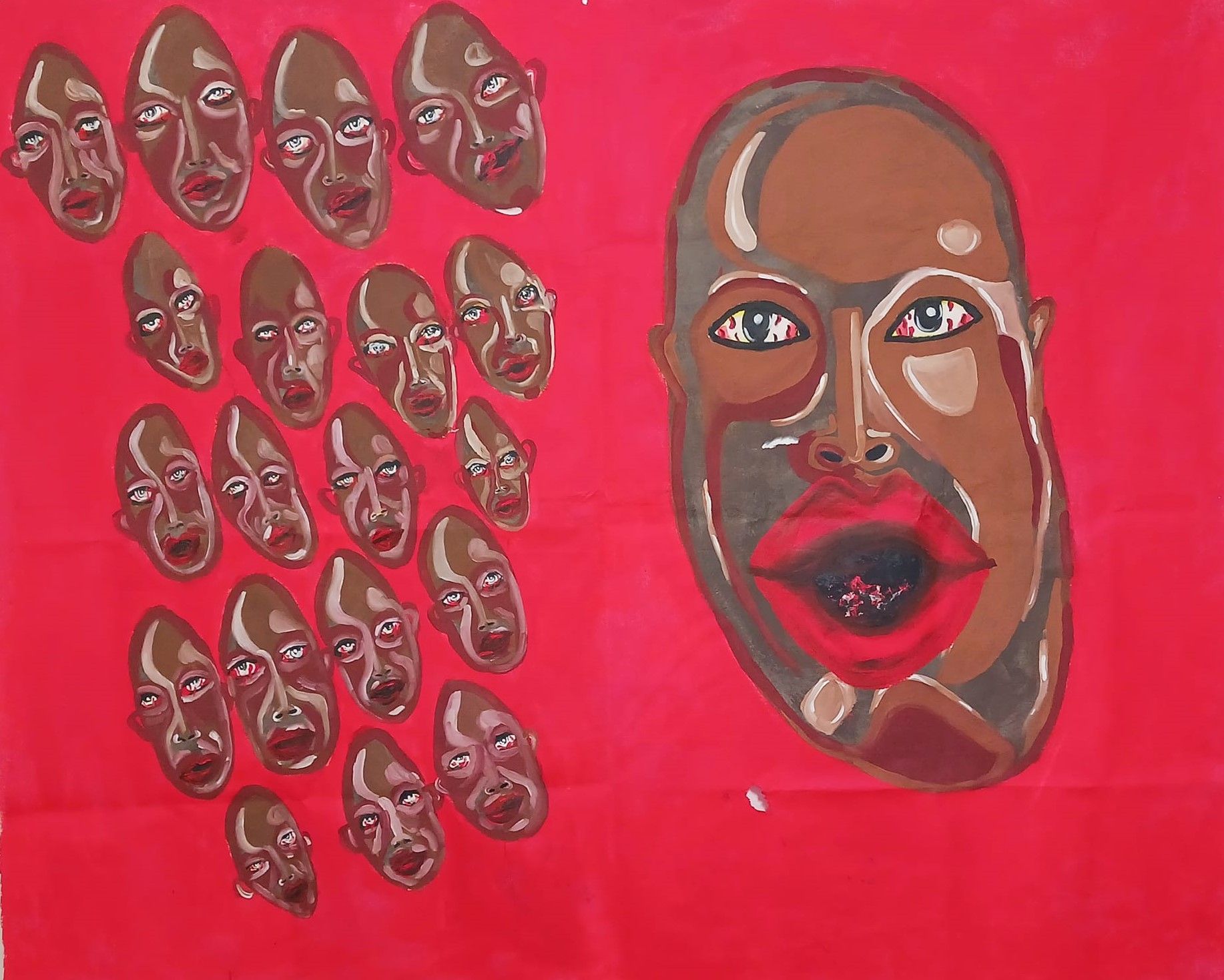 Sobre Papel Serie Jóvenes Afro,  exposición individual de Gabriela M. Vázquez