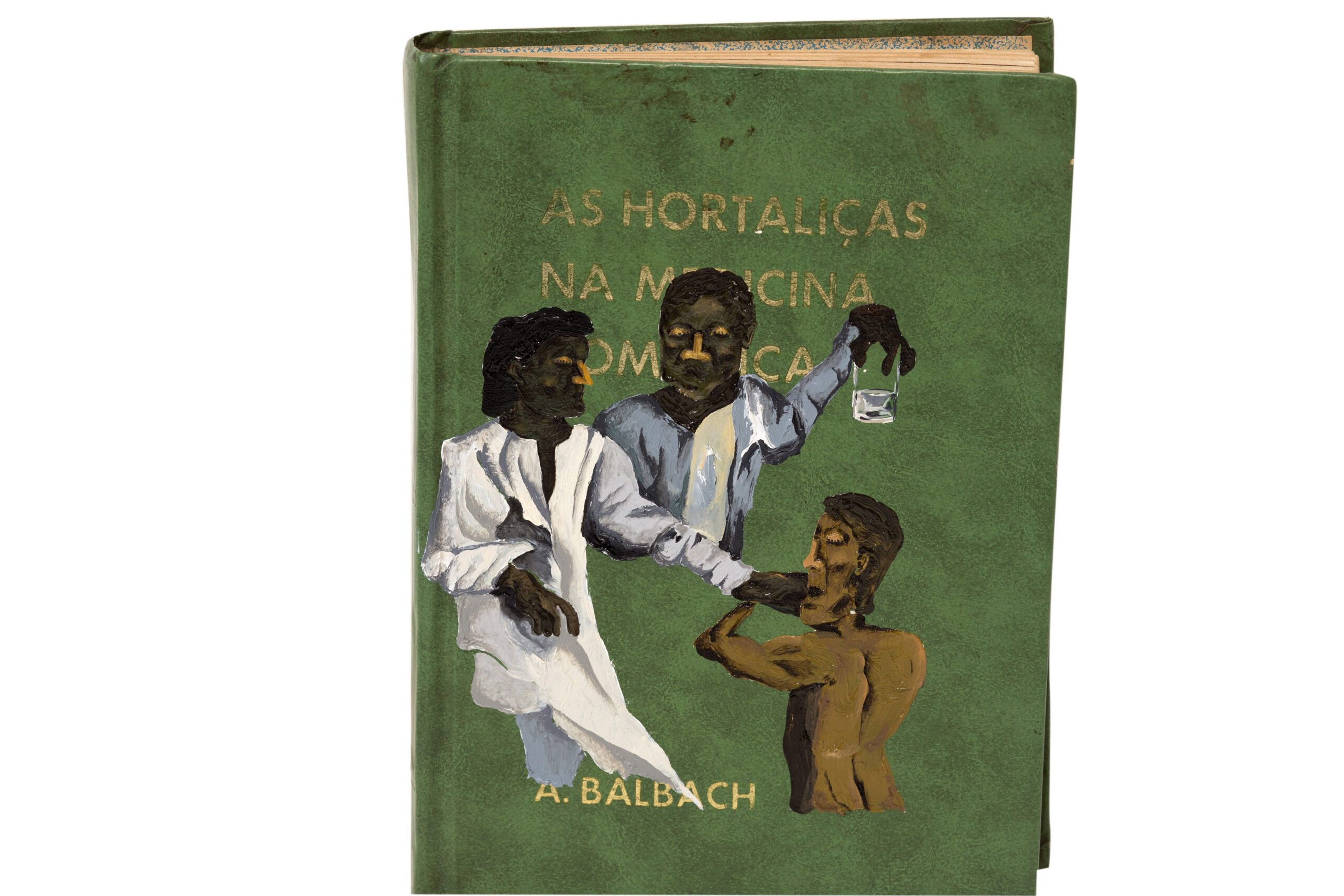 Dalton Paula, Santos Médicos, 2016. Oil on book. Courtesy of the artist
