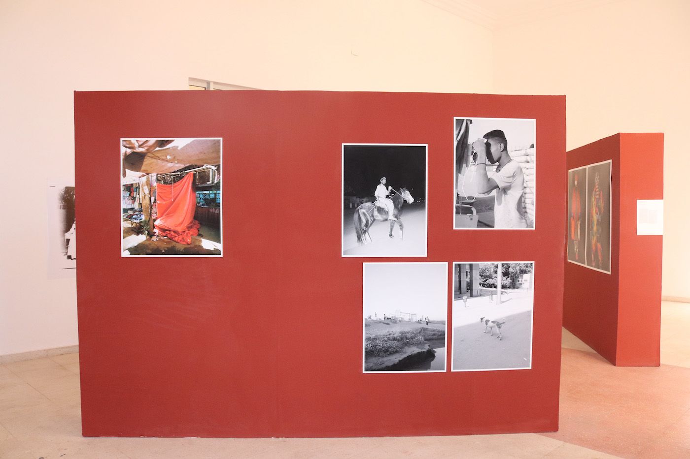 Installation shot at Memorial Modibo Keita, Works by Muhammad Salah. Photo by Annie-Marie Akussah