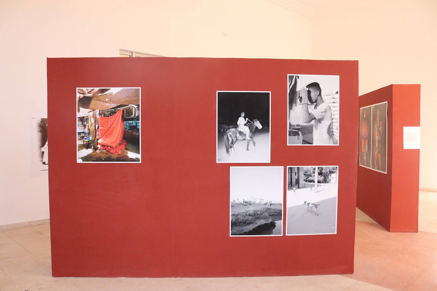 Installation shot at Memorial Modibo Keita, Works by Muhammad Salah. Photo by Annie-Marie Akussah