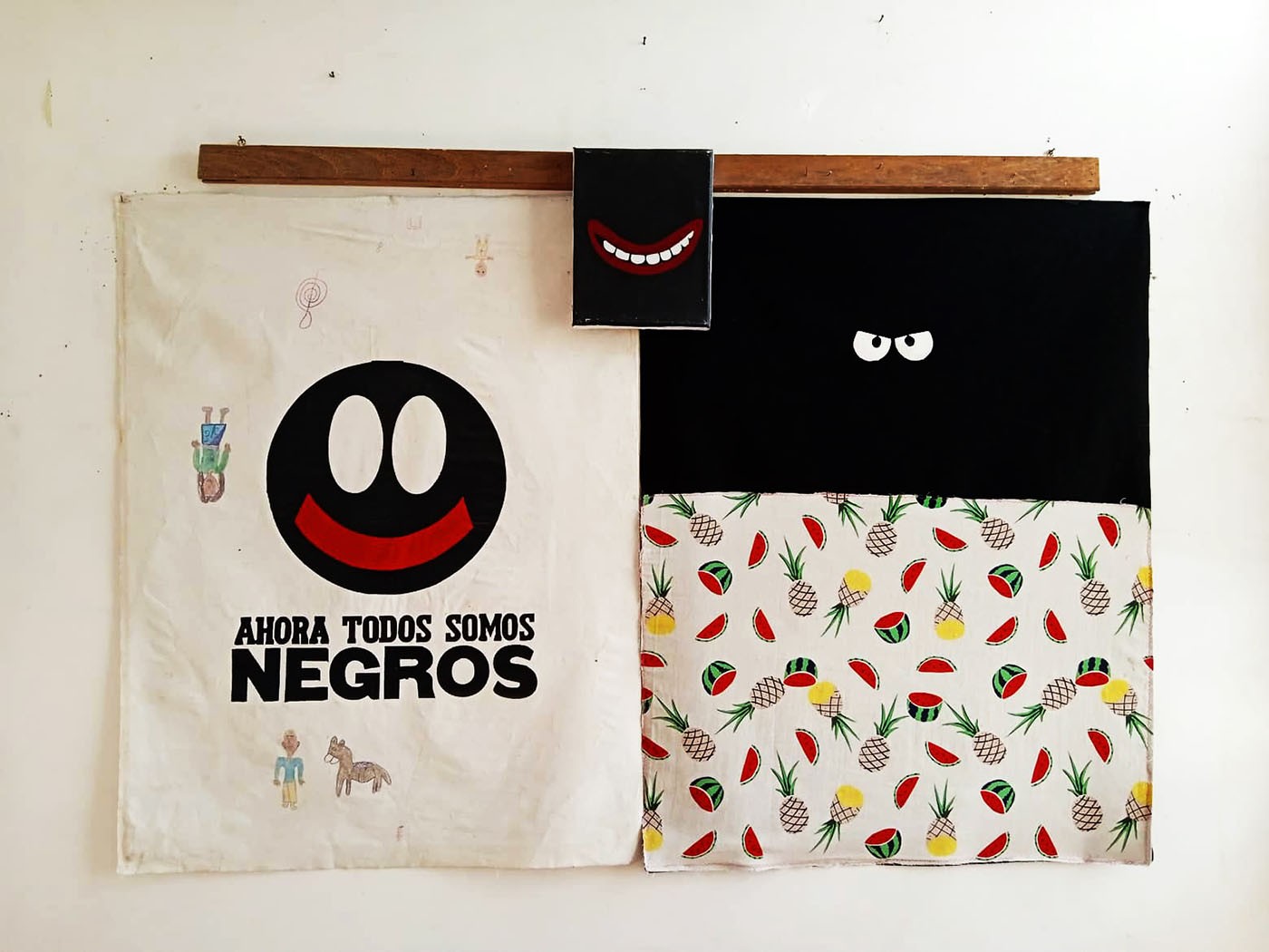 Francisco Pinto, Nerves of Steel 121 x 130 x 15 cm. Installation. Courtesy of the artist.