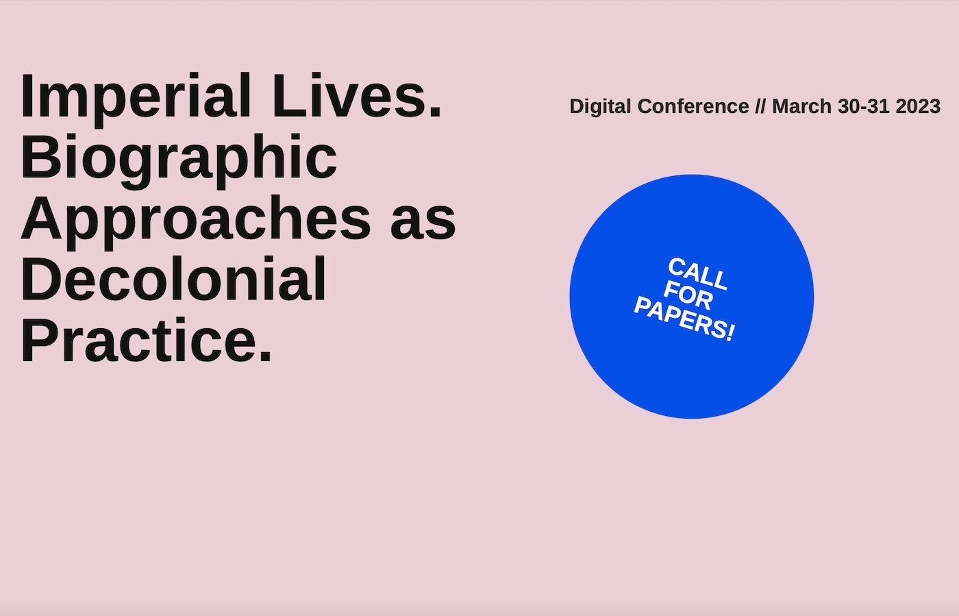 Imperial Lives Conference