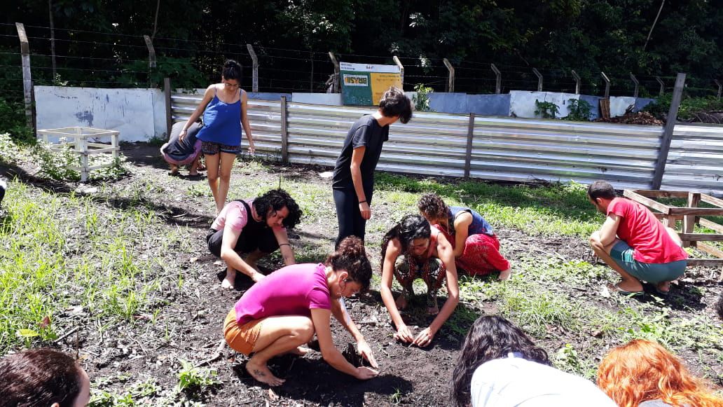 Rastros de Diógenes, Bean Field, Terreiro Afetivo performative offering, UFPB, 2019. Courtesy of the artist.