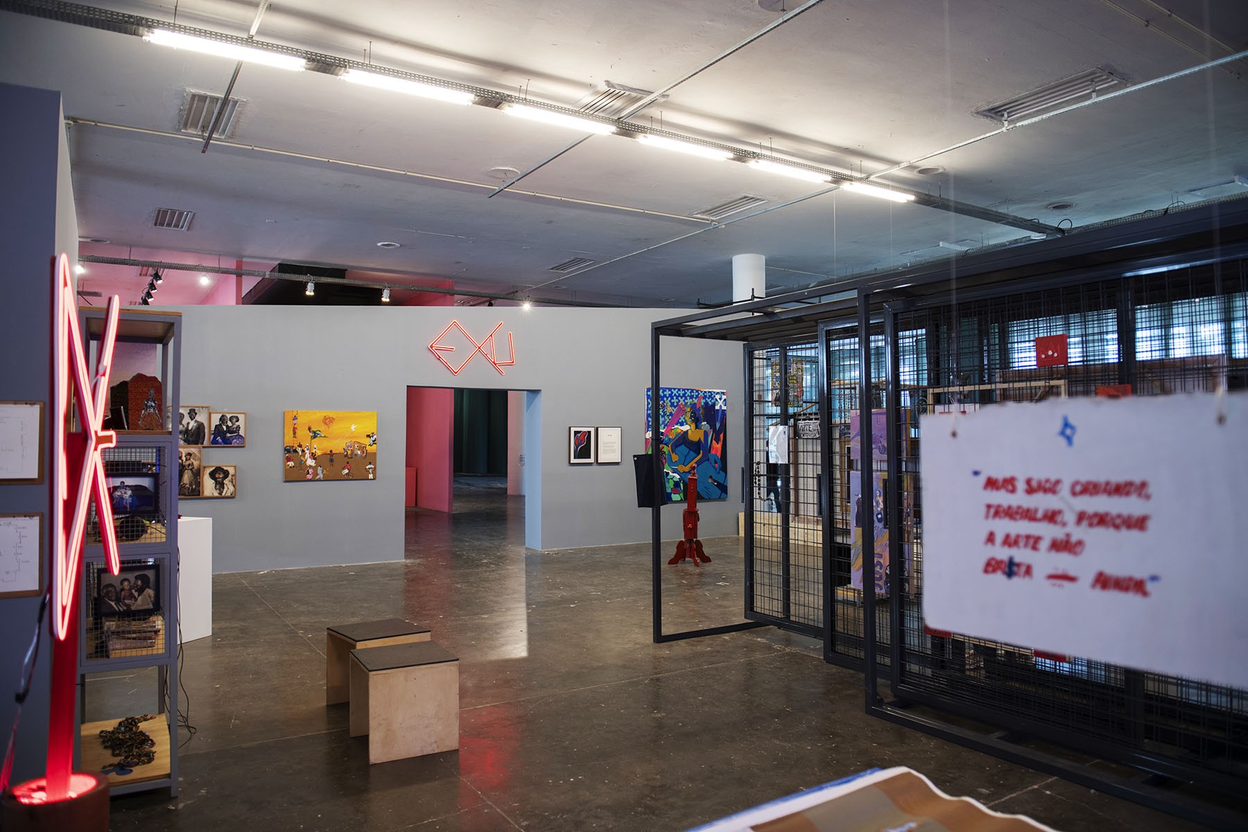 Vilanismo, The boys—I don’t know what kind of fraternal oaths they swore to each other, installation for the 36th Bienal de Sao Paulo - Not All Travellers Walk Roads – Of Humanity as Practice, 2025. Photo: Levi Fanan / Fundação Bienal de São Paulo