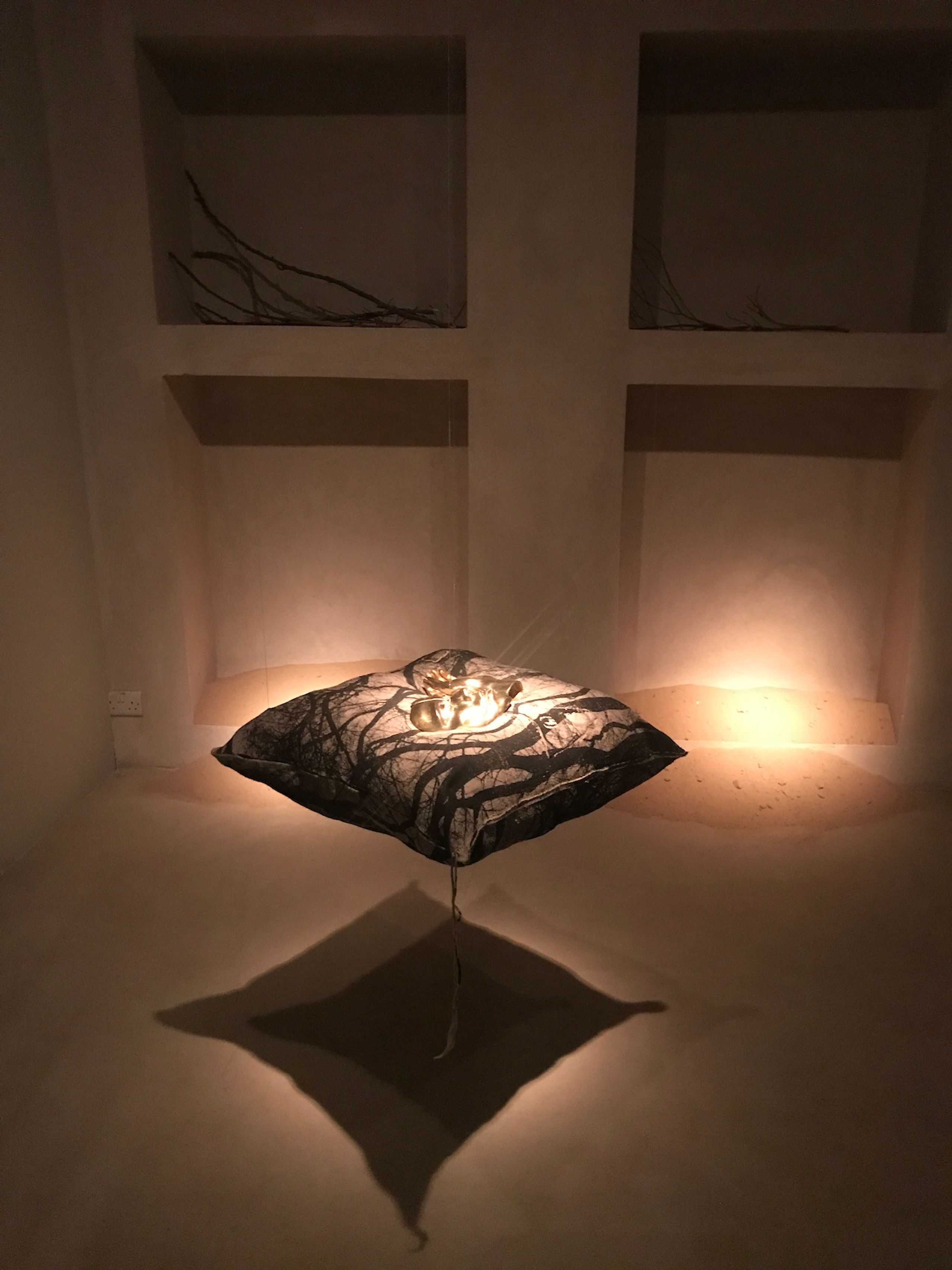 Zohra Opoku, Chapter I, 2020. Installation view at Sharjah Biennial 15. Photo: C&.