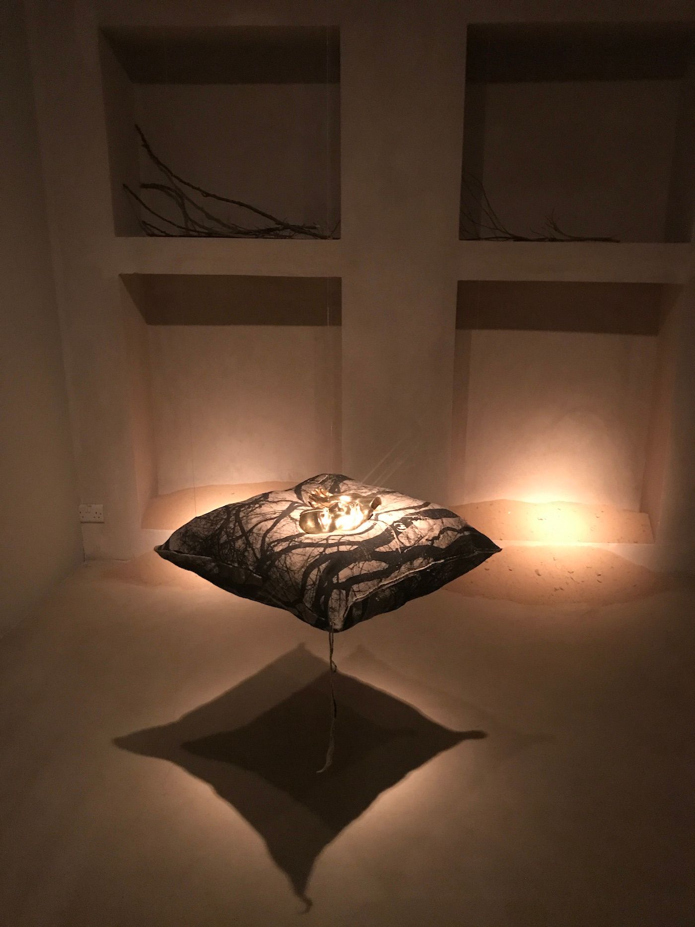 Zohra Opoku, Chapter I, 2020. Installation view at Sharjah Biennial 15. Photo: C&.