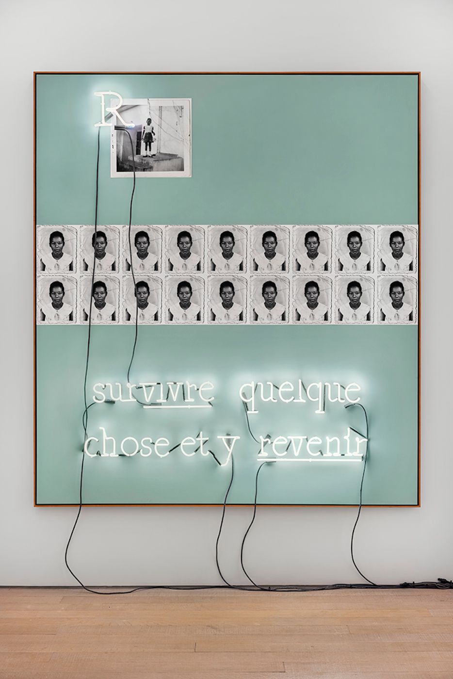 Jamilah Sabur, This Is Where I Was Born, 2018. Oil and graphite on linen. 40 x 40 inches. Collection of Rick Crooks. Courtesy the artist and Nina Johnson, Miami.