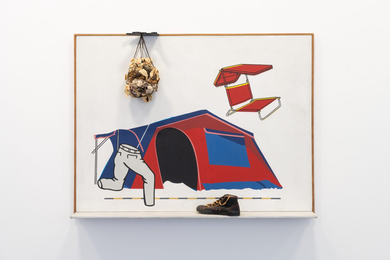 Hervé Télémaque: A Hopscotch of the Mind (Installation view, 7 October 2021 – 30 January 2022), L’Enfant voit rouge (The Child Sees Red), Photo: Hugo Glendinning.