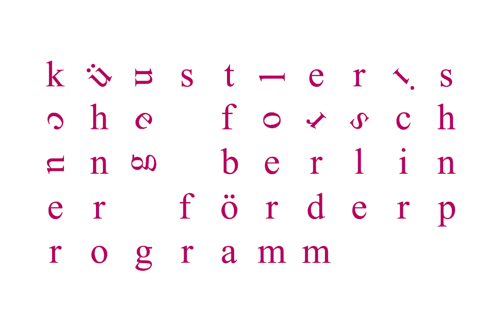 Berlin Artistic Research Grant Programme