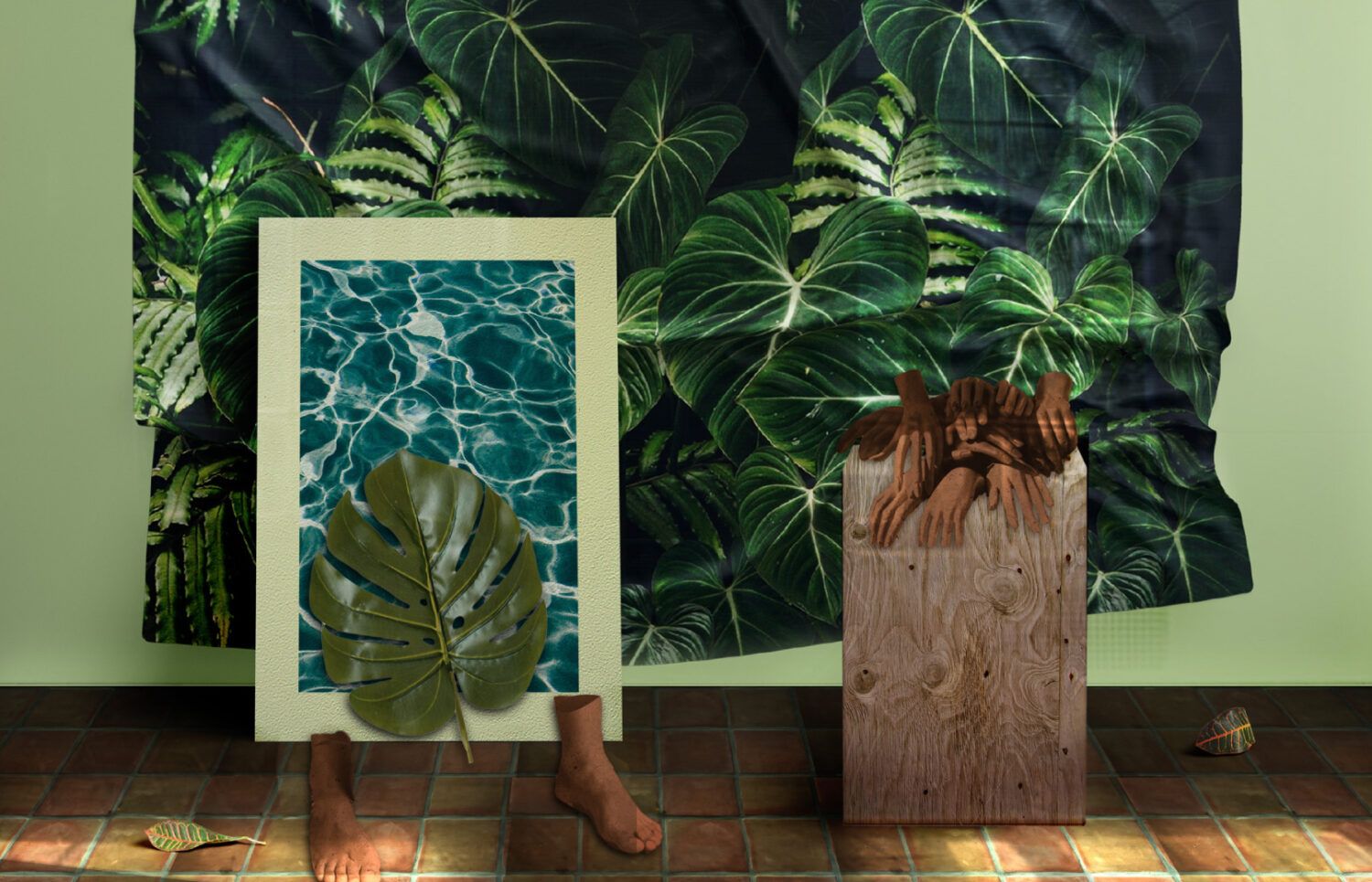 Patricia Encarnación, Tropical Limerence: I’m from Where you Vacation, 2019. Colagem. Cortesia da artista.