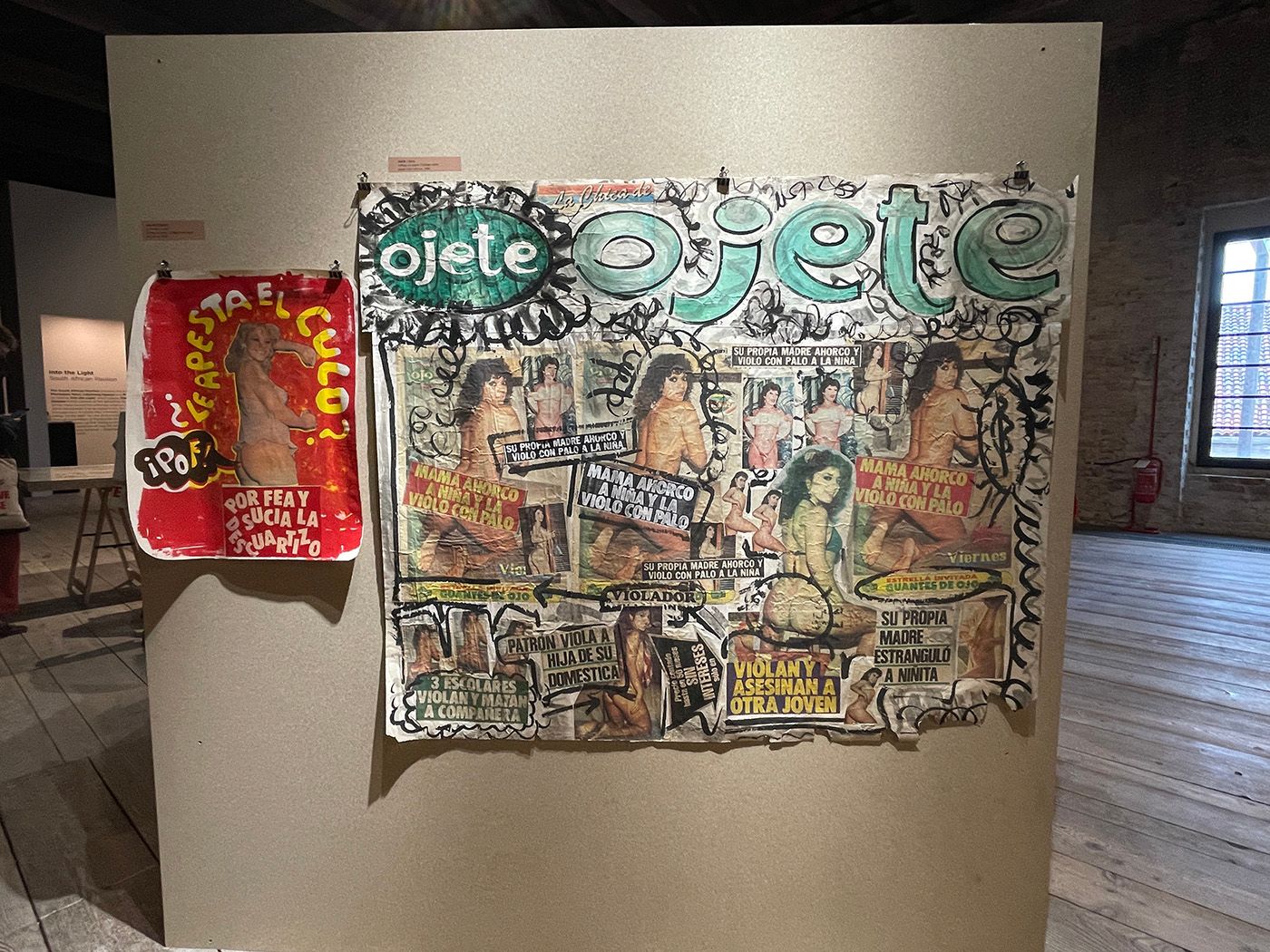 Exhibition view of “Peace is a corrosive promise” at the Peruvian Pavilion (2022).