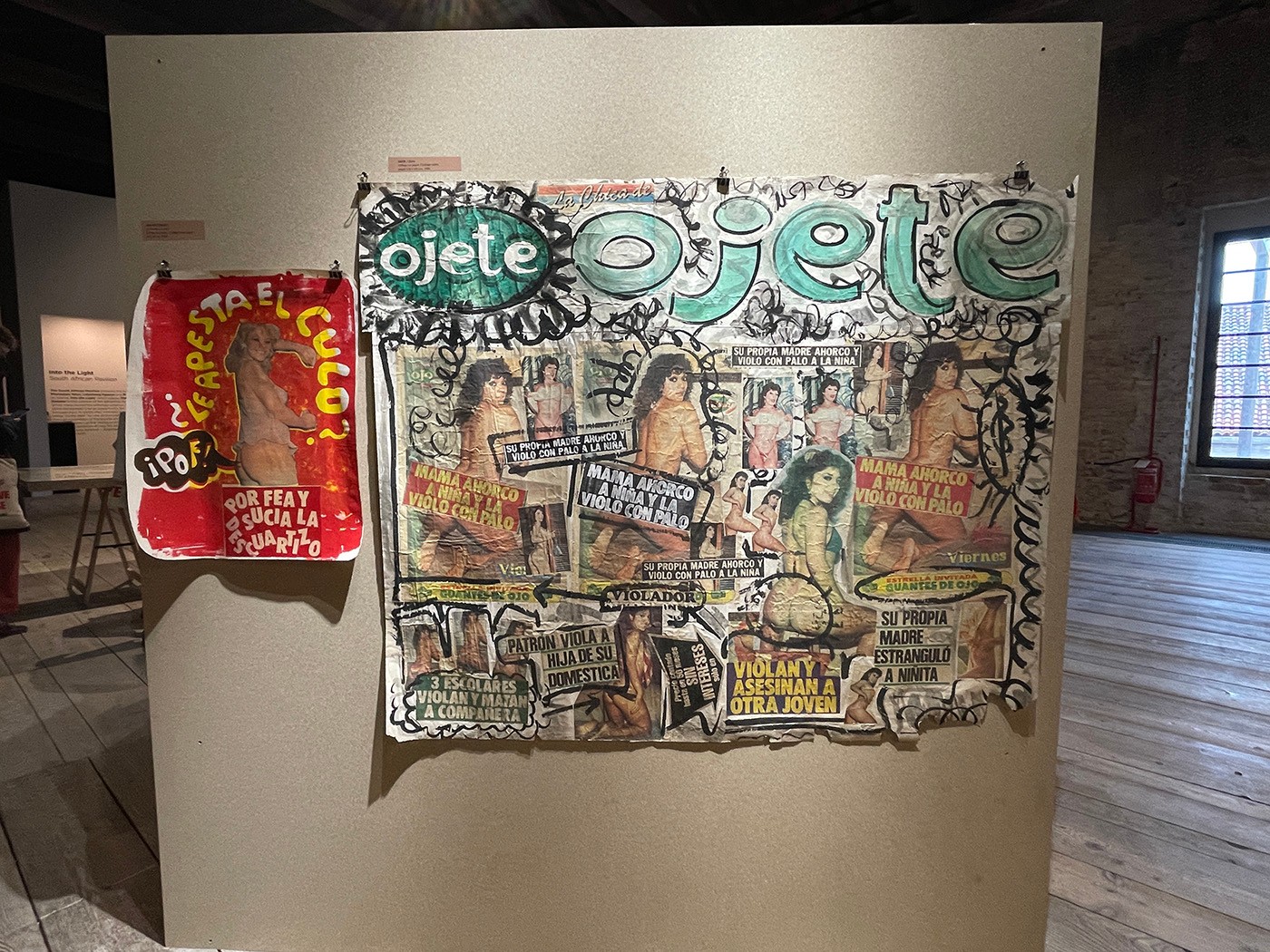 Exhibition view of “Peace is a corrosive promise” at the Peruvian Pavilion (2022).