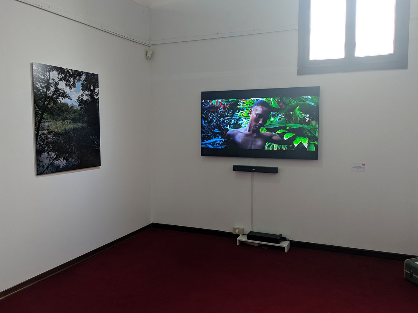 Dave Lewis (left), Billy Gerard Frank (right), Grenada's Venice pavilion.