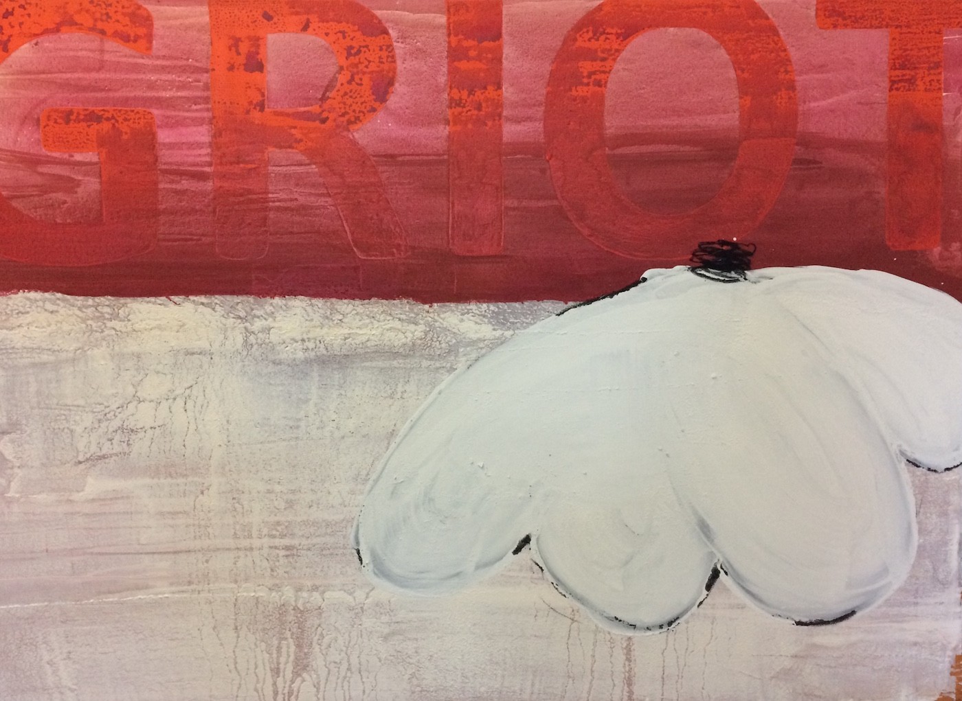 Daniel Kojo Schrade, Griot I, 2019. Oil, acrylic, charcoal on canvas 50 x 70 inches. Courtesy the artist.