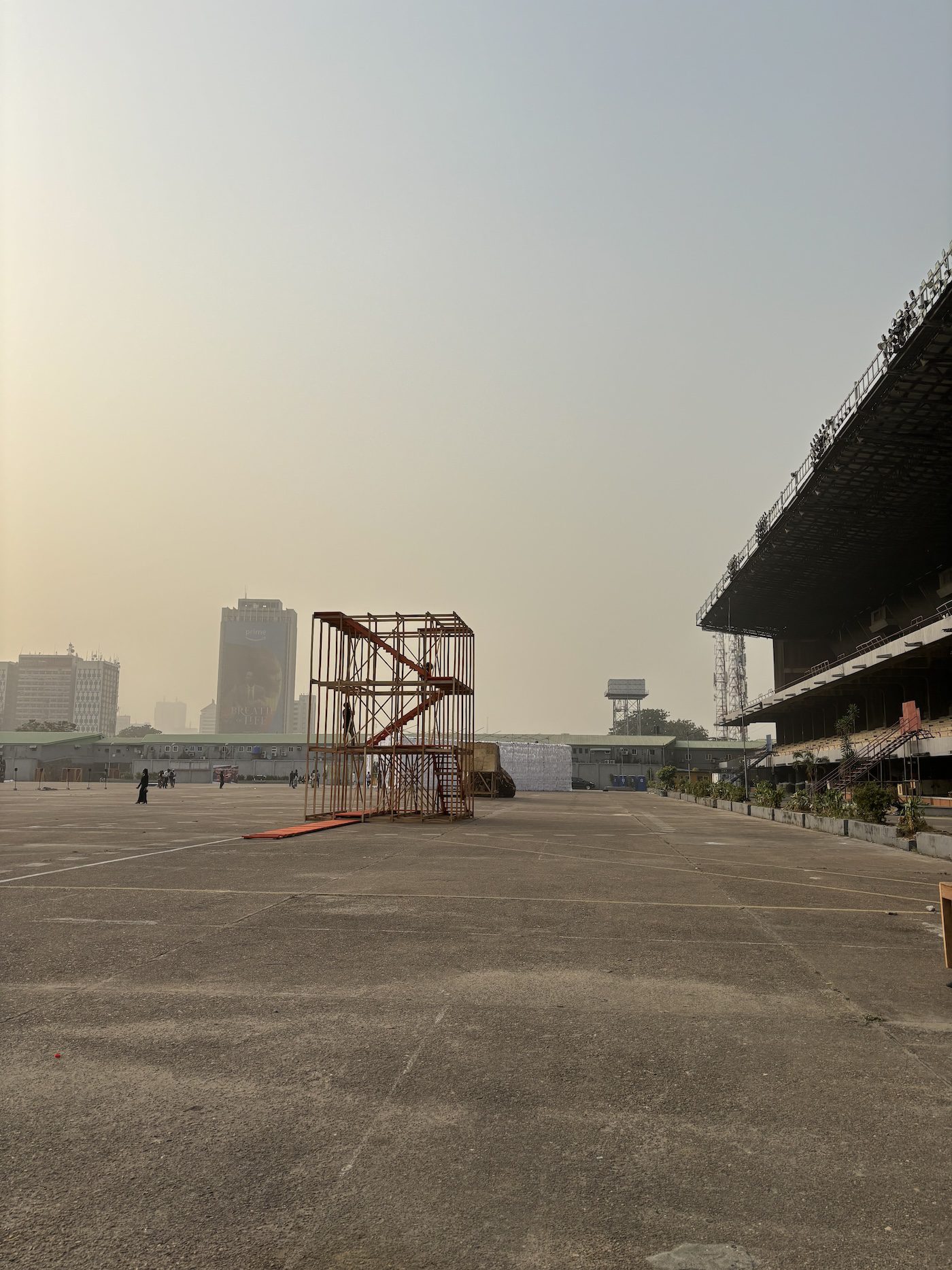 Installation view of Lagos Biennale 2024 at Tafawa Balewa Square. Photo: Sinazo Chiya