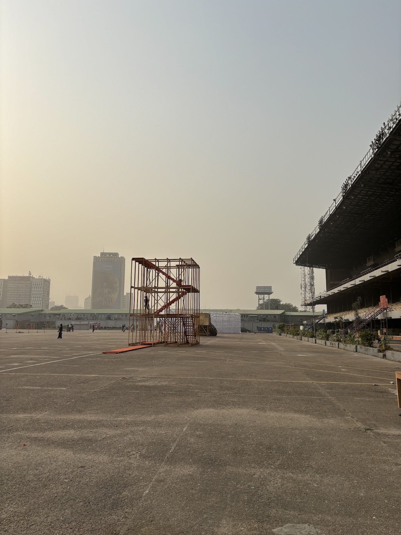 Installation view of Lagos Biennale 2024 at Tafawa Balewa Square. Photo: Sinazo Chiya